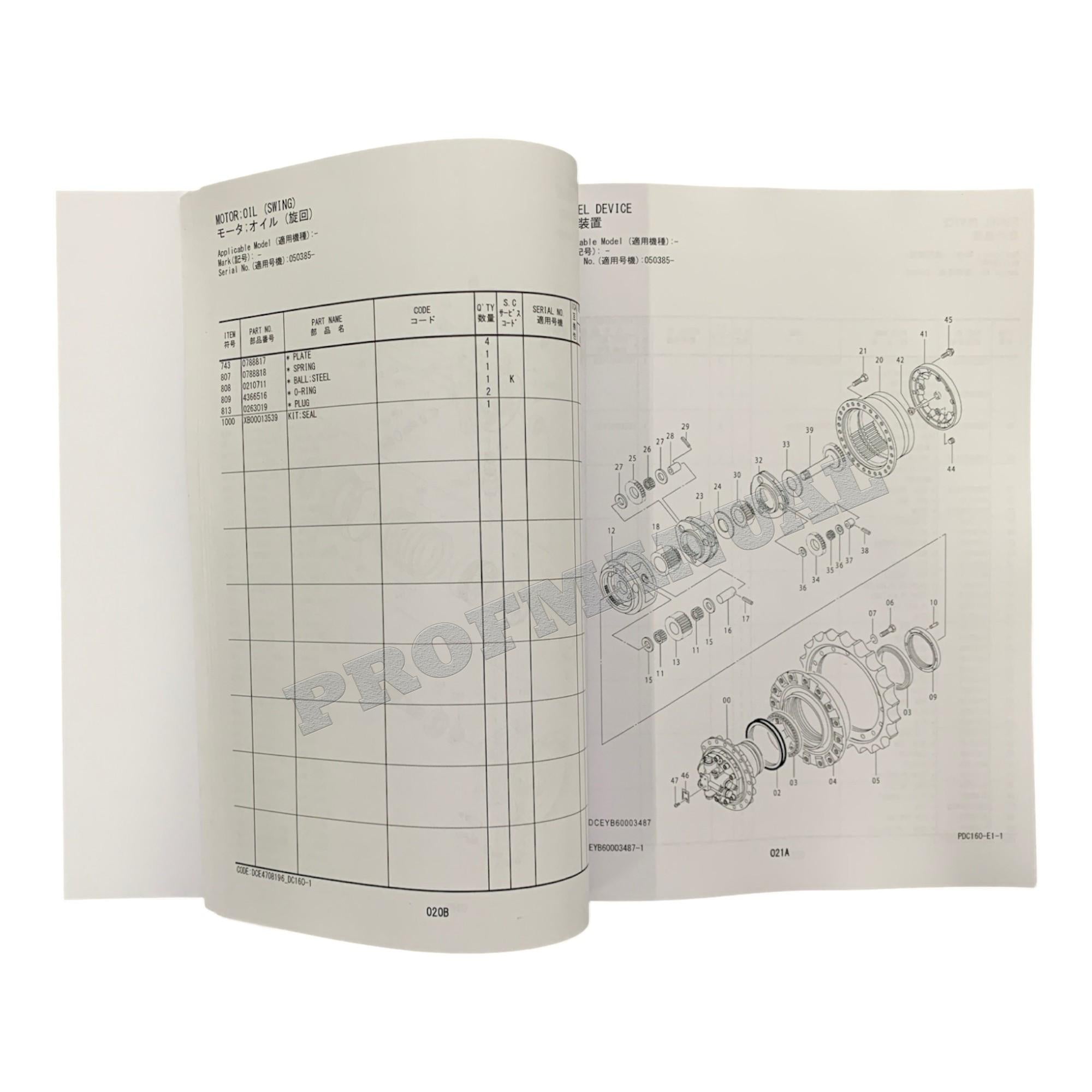 HITACHI ZAXIS ZX250LC-6 Component Excavator Parts catalog manual