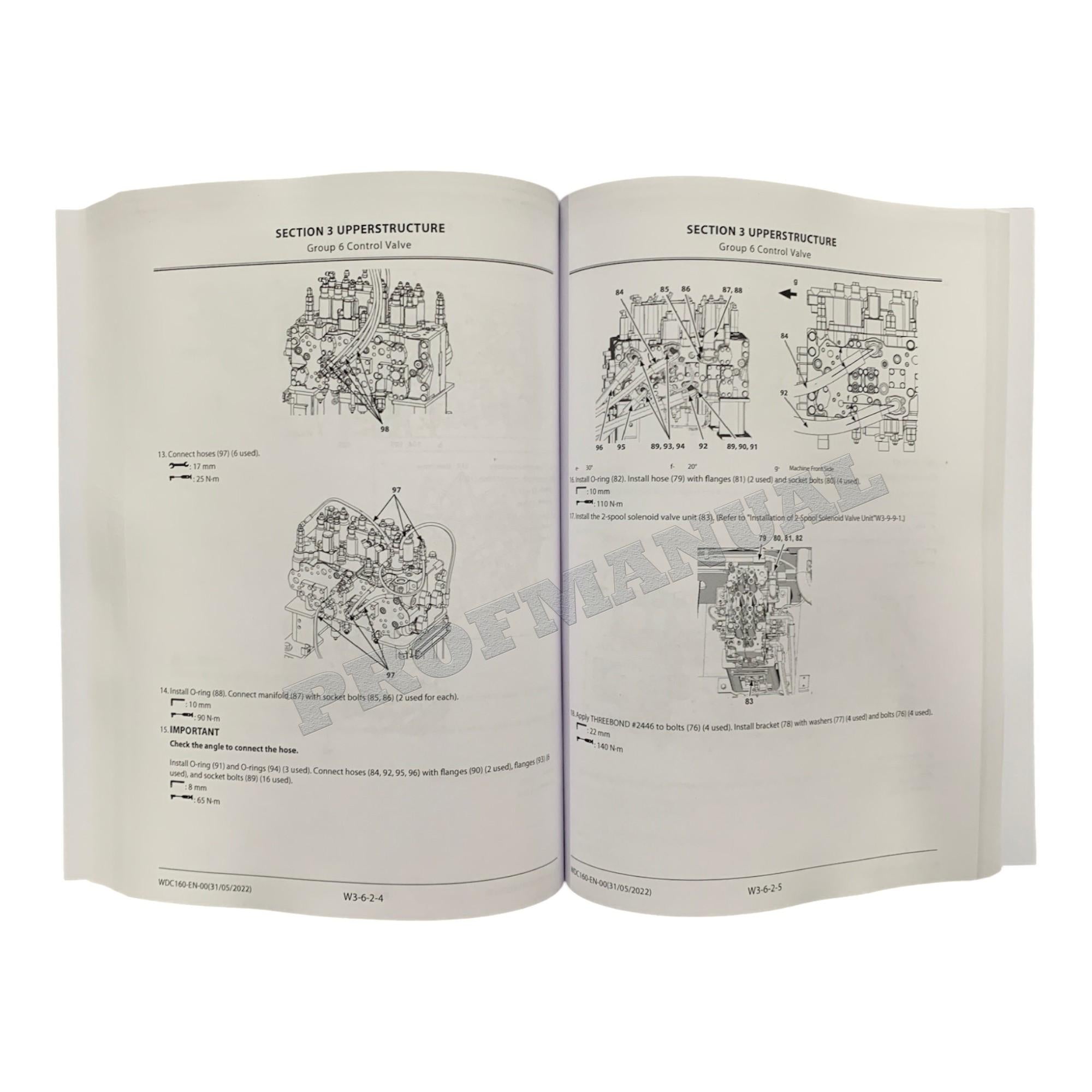 Manual de servicio y reparación de la excavadora Hitachi ZX250LC-6