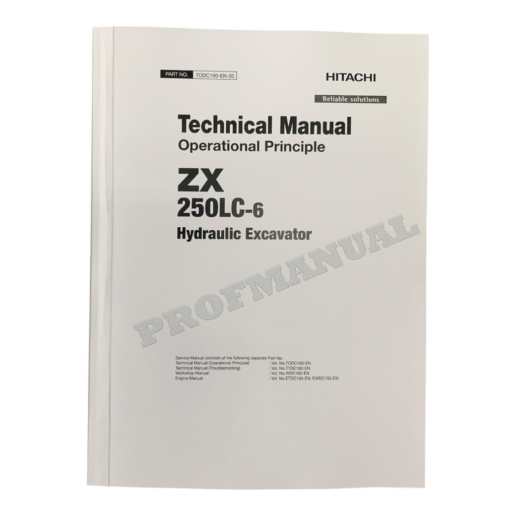 Hitachi ZX250LC-6 Excavator Operational Principle Service manual