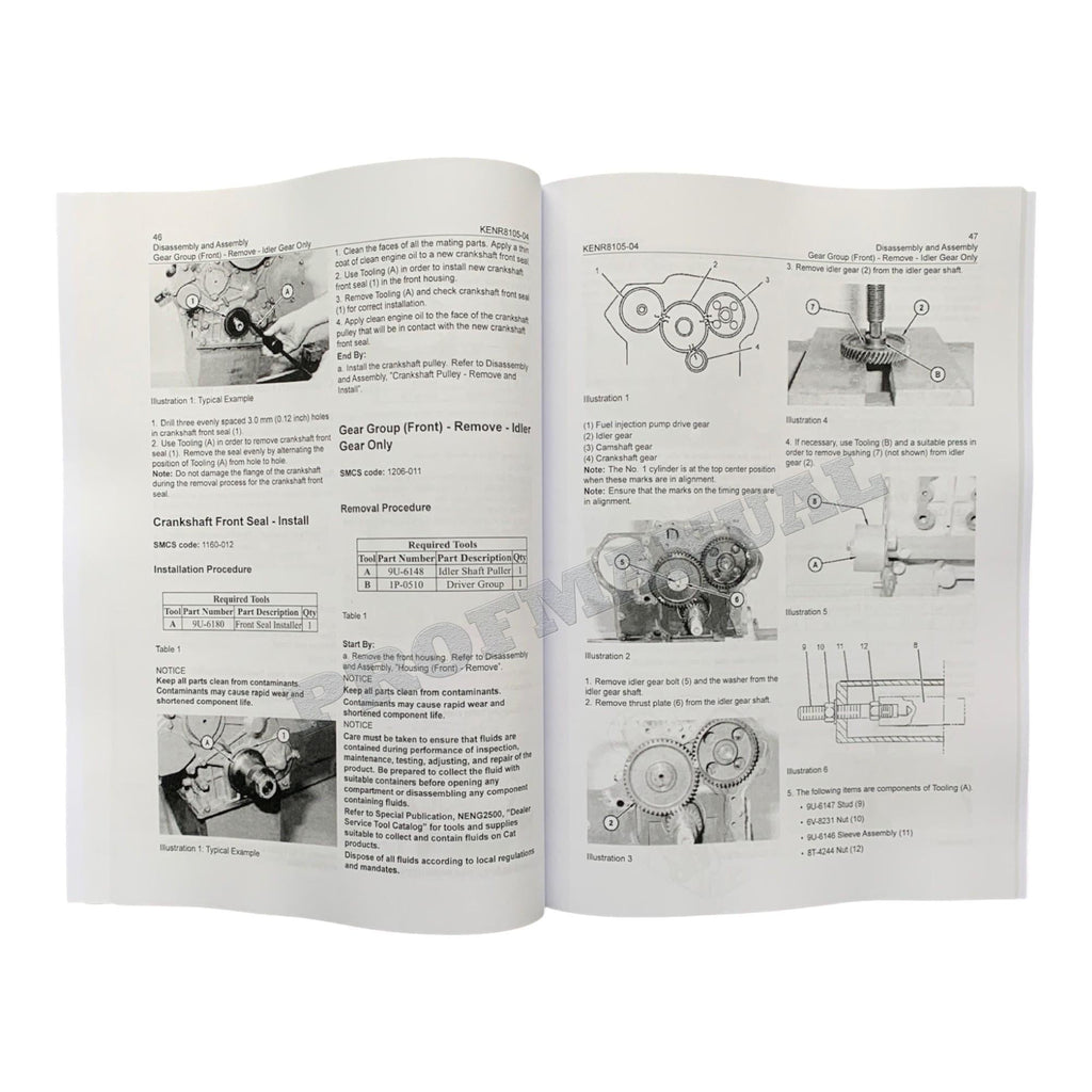 Caterpillar Cat C4.2 Engine Built Machine Disassembly Assembly Manual