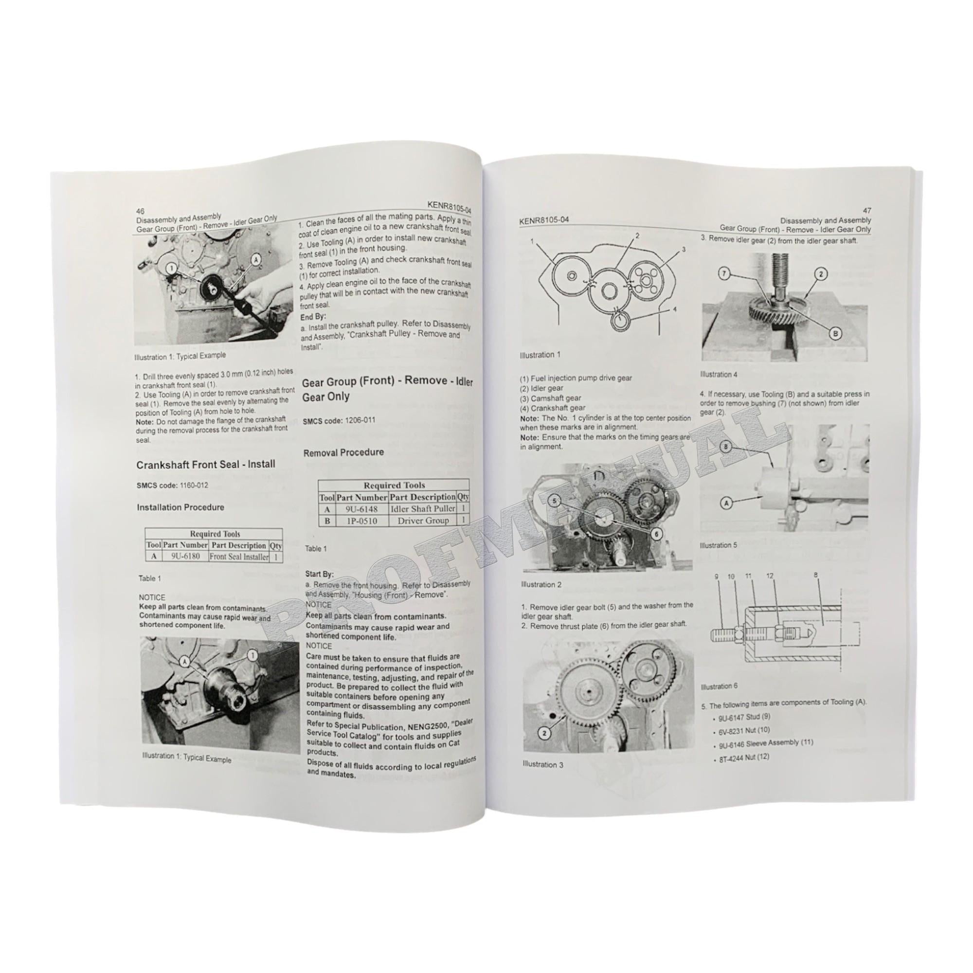Caterpillar Cat C4.2 Engine Built Machine Disassembly Assembly Manual