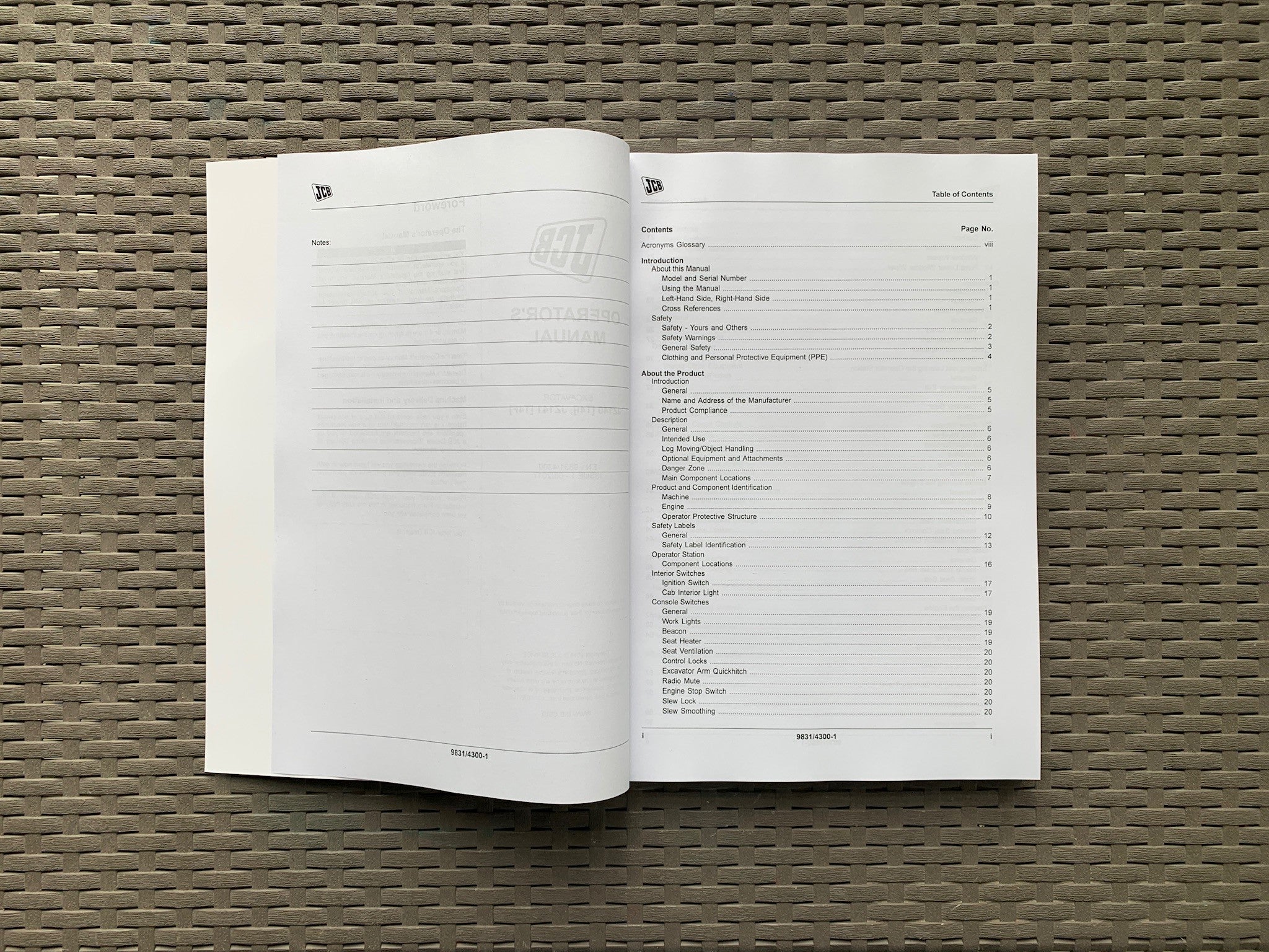 JCB JZ140 T4i JZ141 T4F Excavator Operators Manual