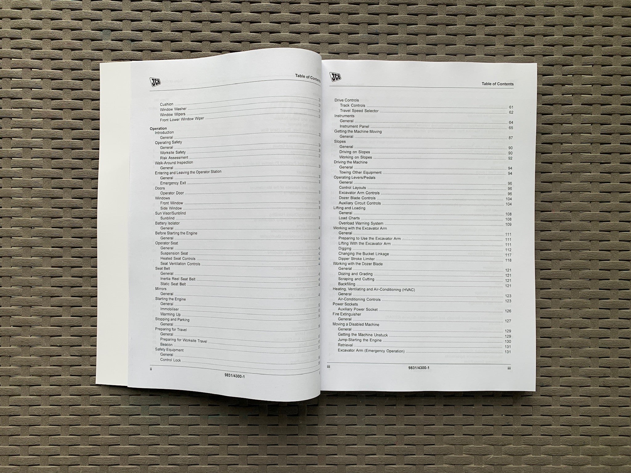 JCB JZ140 T4i JZ141 T4F Excavator Operators Manual