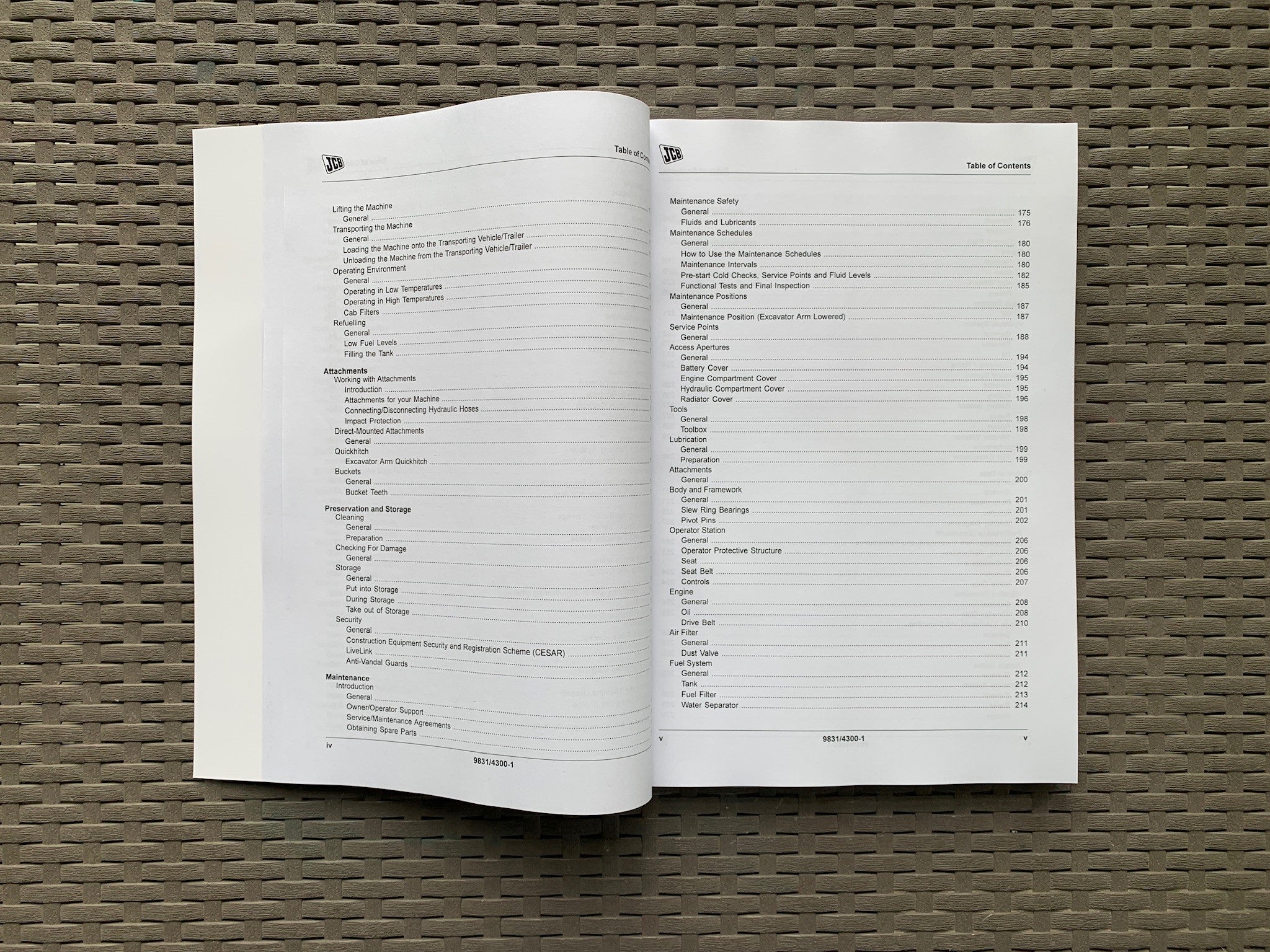 JCB JZ140 T4i JZ141 T4F Excavator Operators Manual