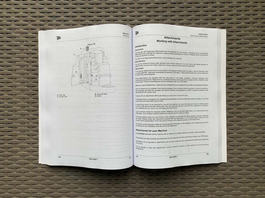 JCB JZ140 T4i JZ141 T4F Excavator Operators Manual