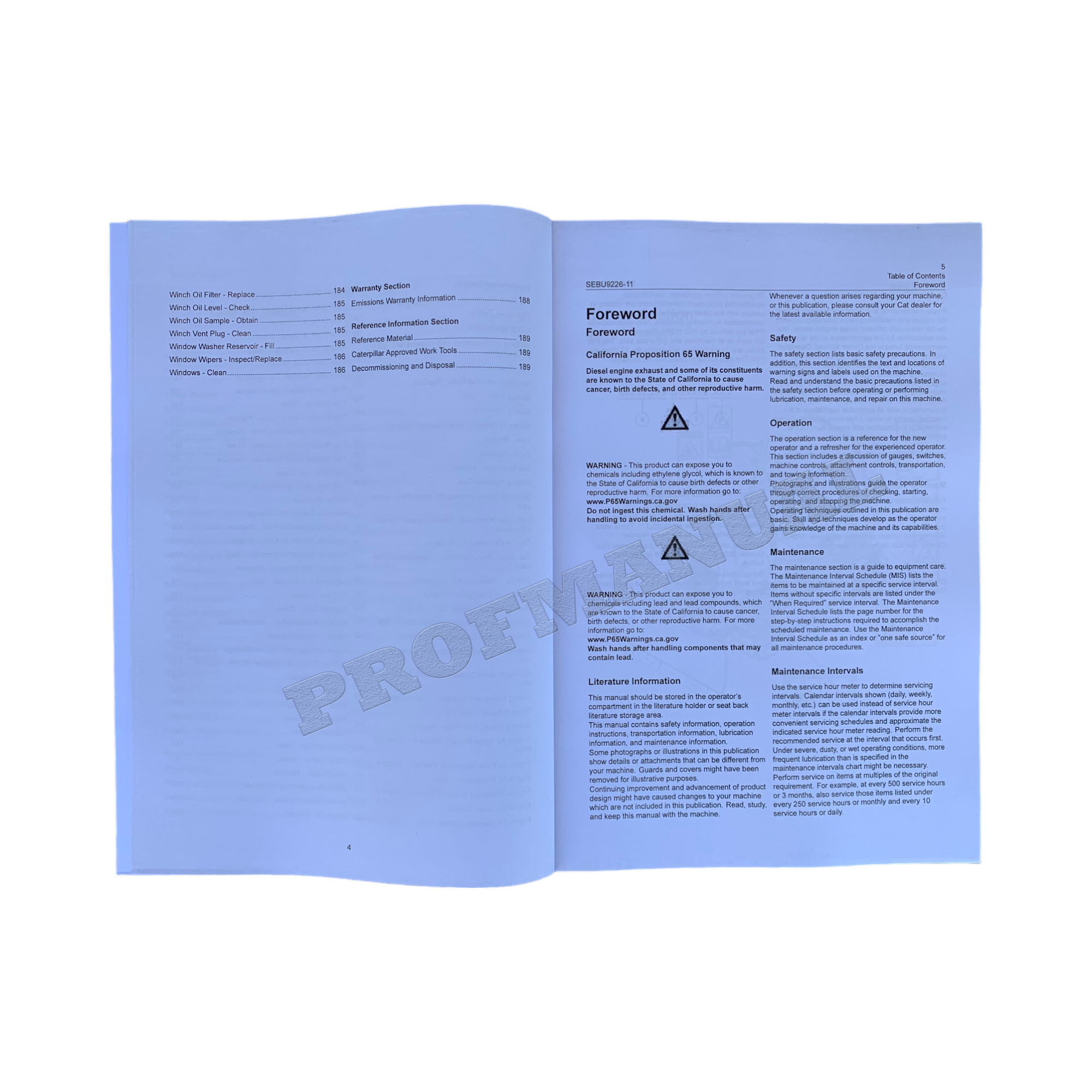 Caterpillar D3K2 D4K2 D5K2 Track Tractor Operators Maintenance Manual SEBU9226