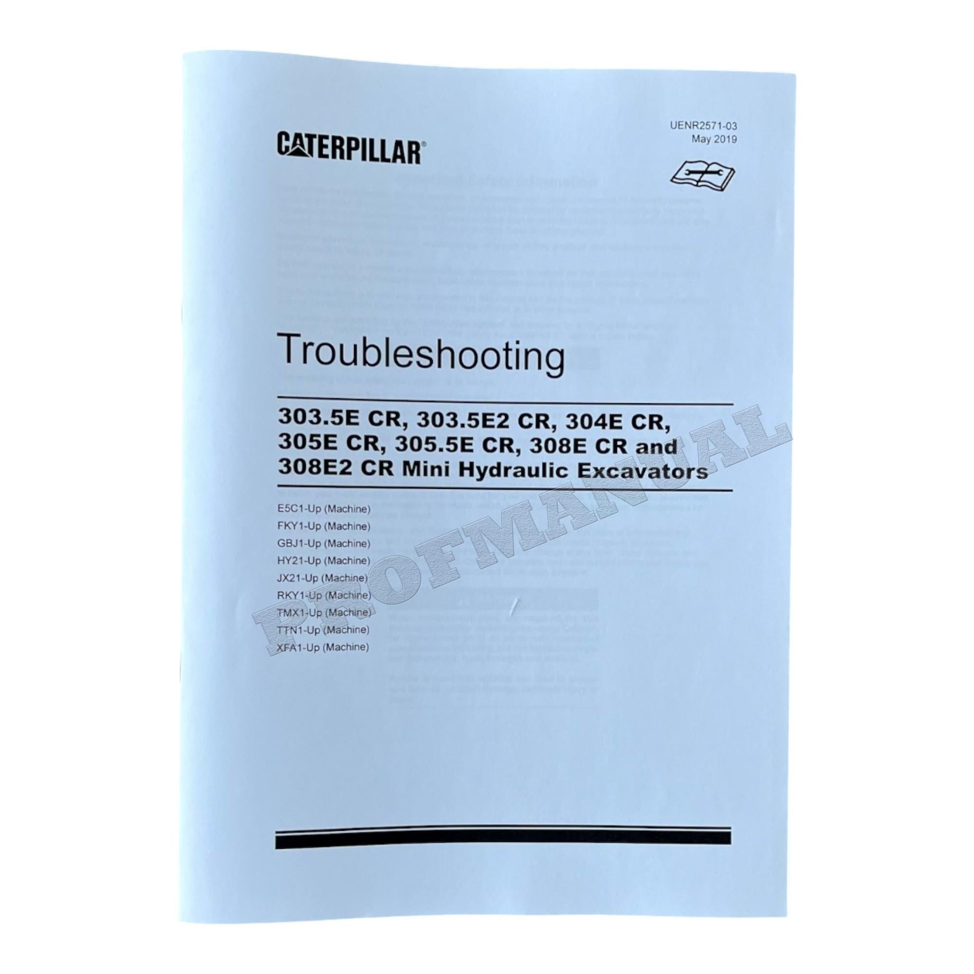 Caterpillar 308E2 Excavator Full Service Manual FJX1-UP TMX1-UP *Send serial number