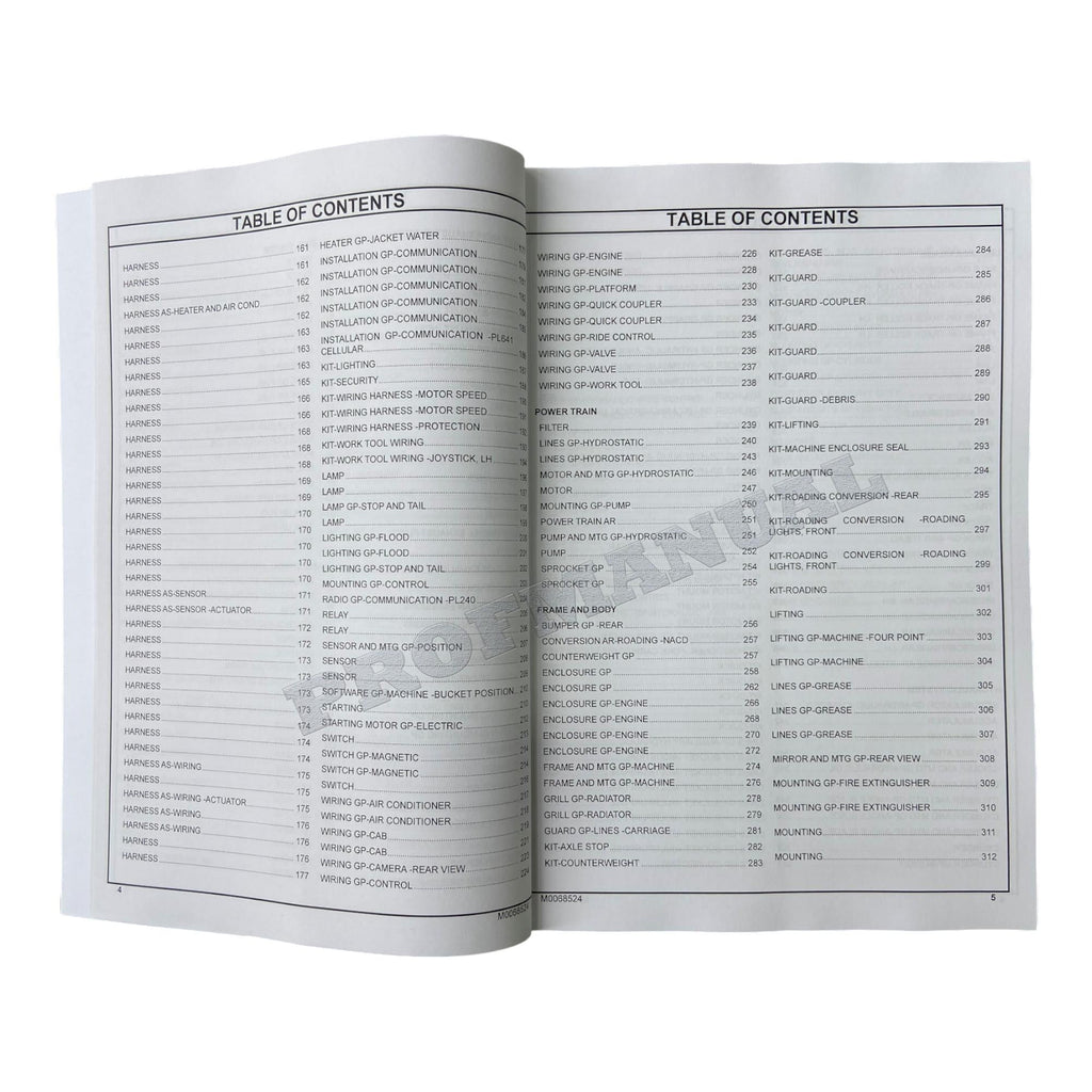 Caterpillar Cat 299D2 299D2XHP Compact Track Loader Parts Catalog Manual