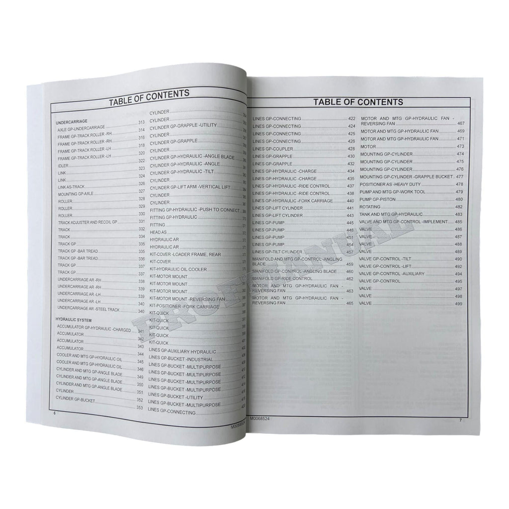 Caterpillar Cat 299D2 299D2XHP Compact Track Loader Parts Catalog Manual