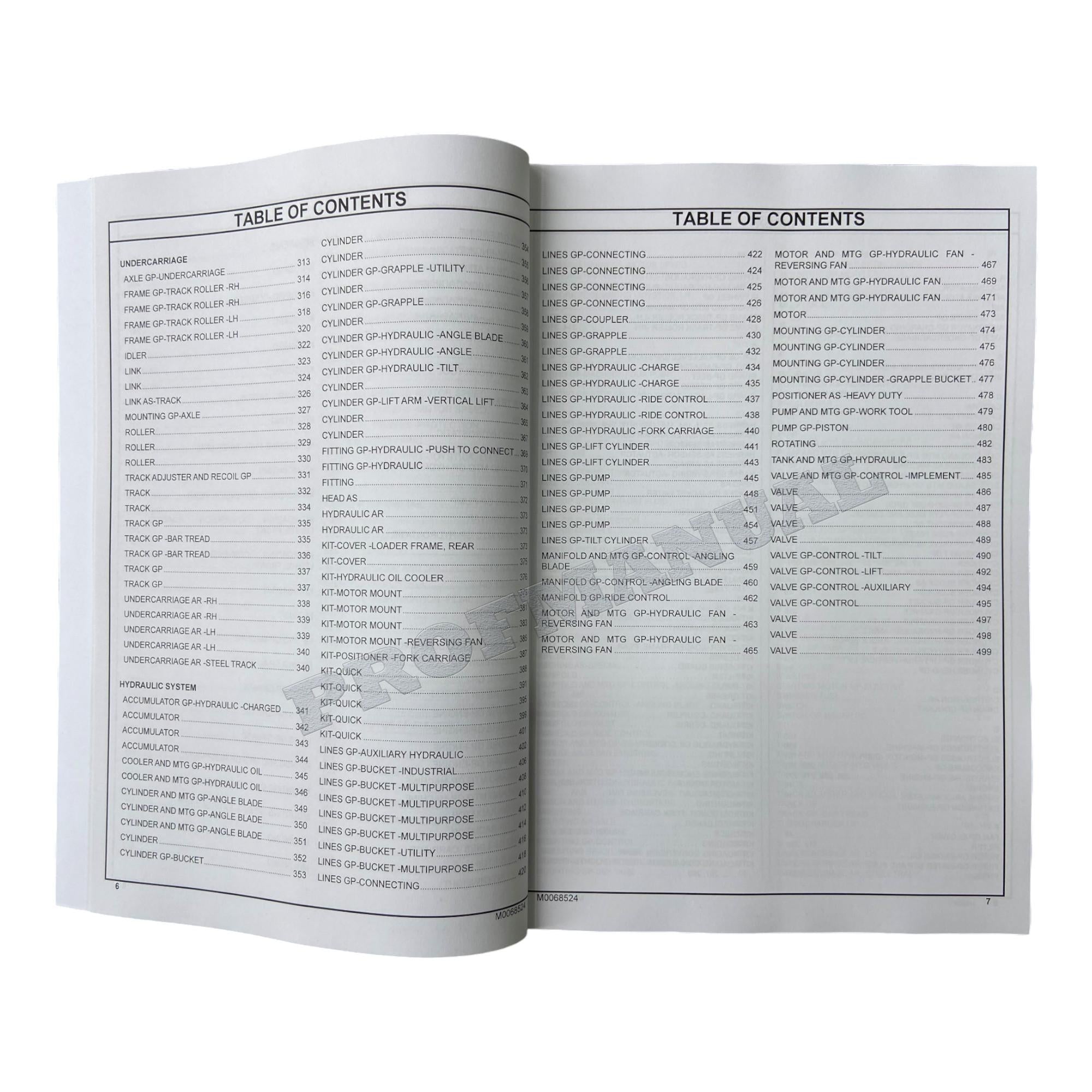 Caterpillar Cat 299D2 299D2XHP Compact Track Loader Parts Catalog Manual