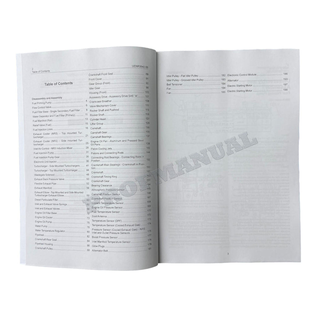 Caterpillar CAT C4.4 ENGINE Built Machine Manual Disassembly Assembly UENR0642