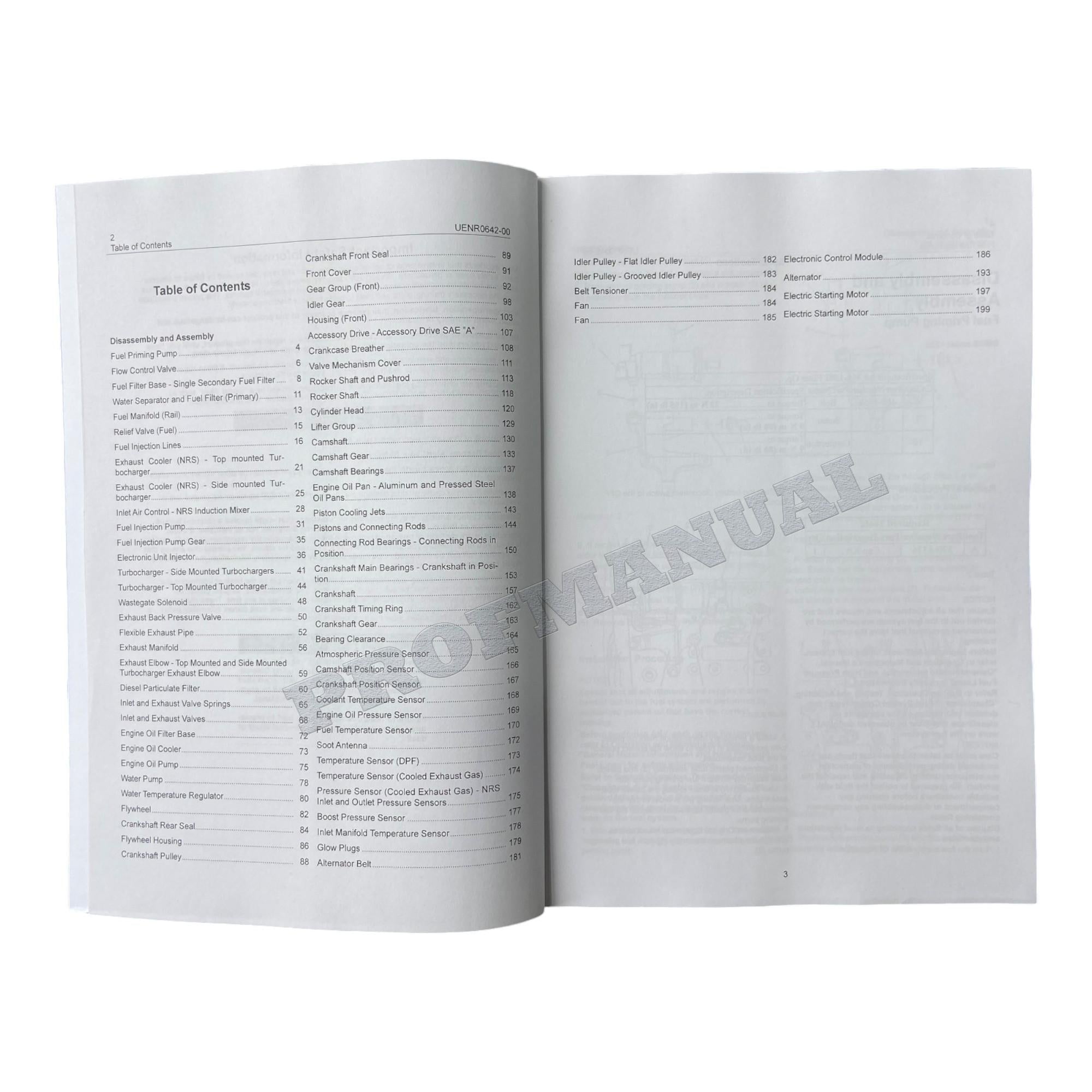 Caterpillar CAT C4.4 ENGINE Built Machine Manual Disassembly Assembly UENR0642