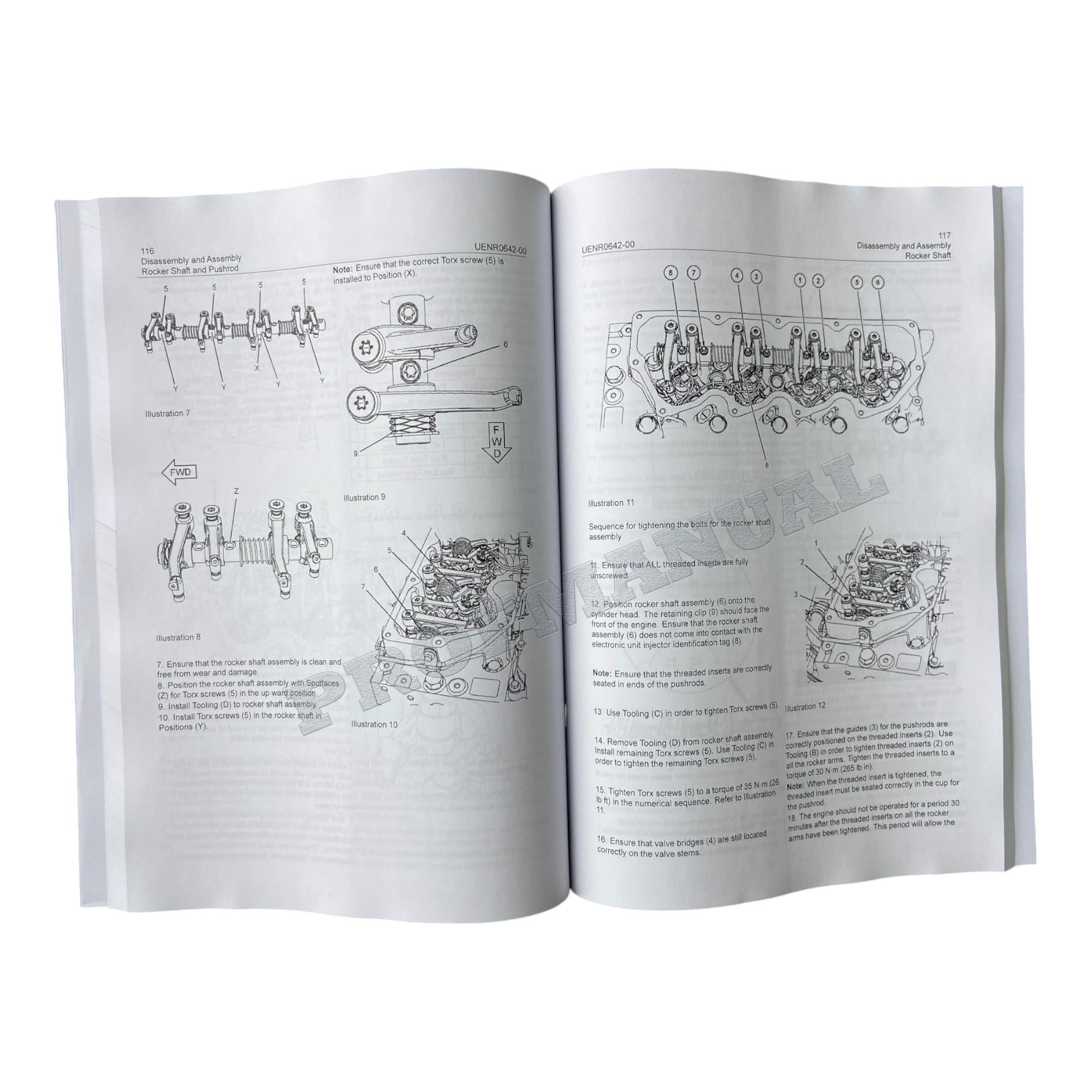 Caterpillar CAT C4.4 ENGINE Built Machine Manual Disassembly Assembly UENR0642
