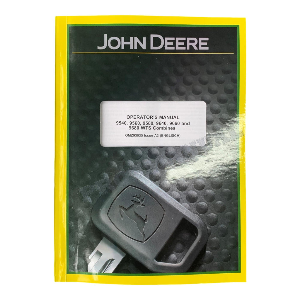JOHN DEERE 9540 9560 9580 9640 9660 9680 MANUAL DEL OPERADOR DE LA COSECHADORA