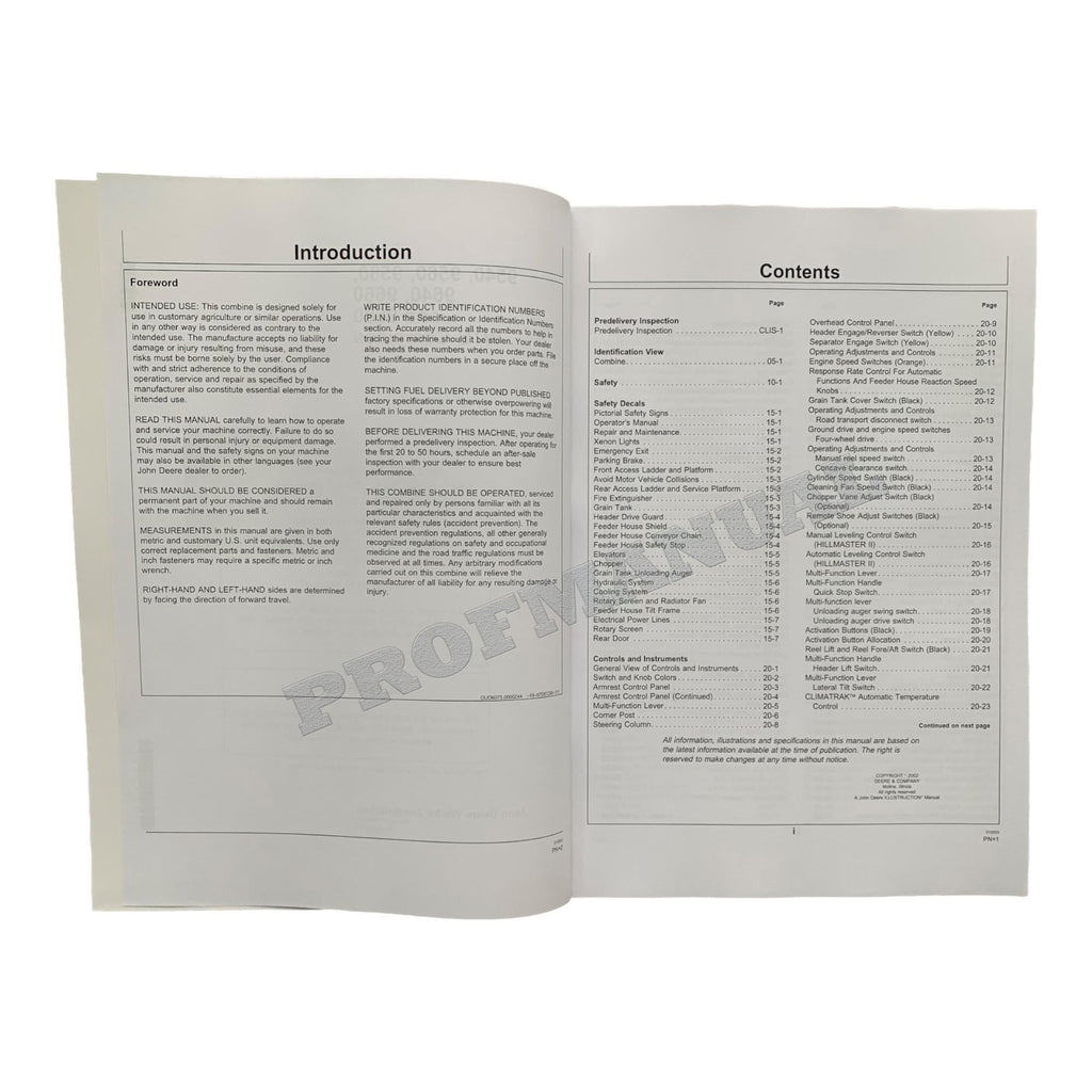 JOHN DEERE 9540 9560 9580 9640 9660 9680 MANUAL DEL OPERADOR DE LA COSECHADORA