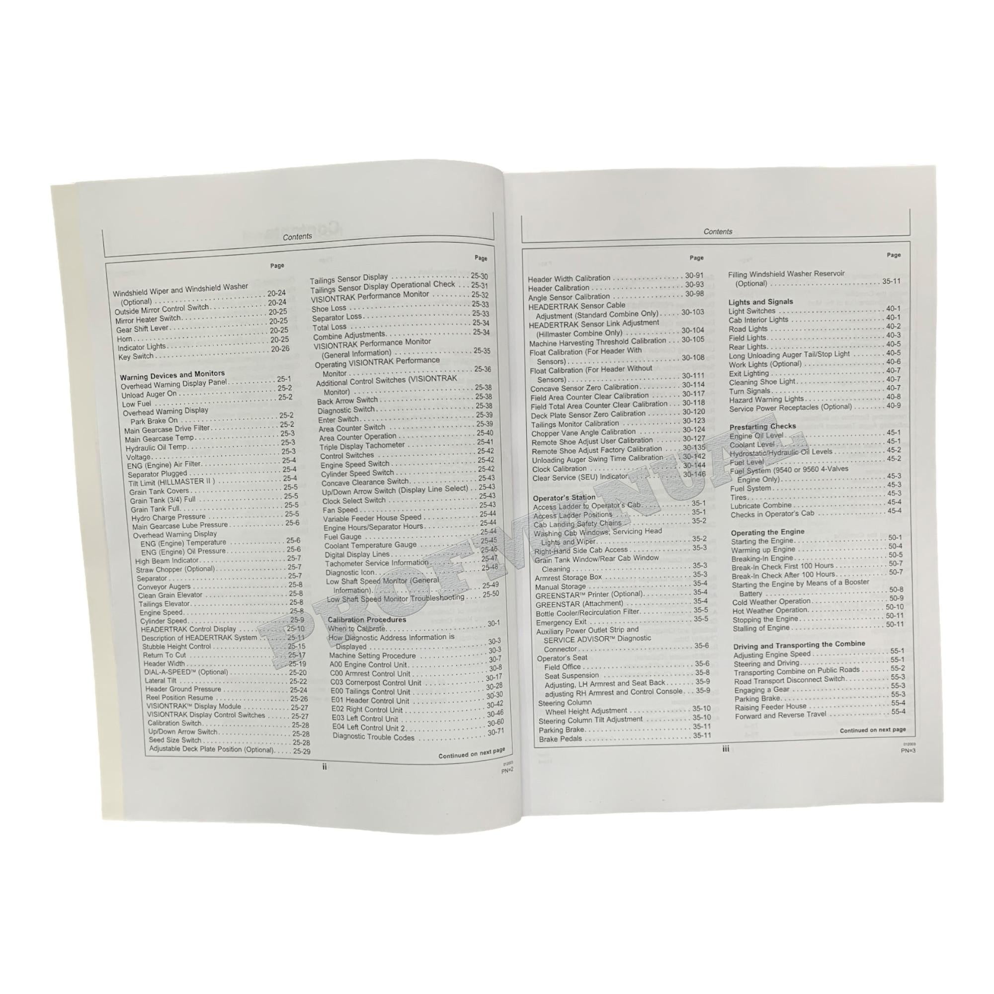 JOHN DEERE 9540 9560 9580 9640 9660 9680 MANUAL DEL OPERADOR DE LA COSECHADORA