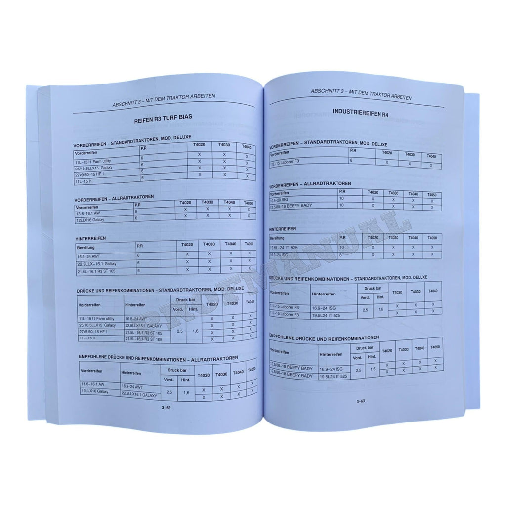 New Holland T4020 T4030 T4040 T4050 DELUXE SUPERSTEE traktor betriebsanleitung