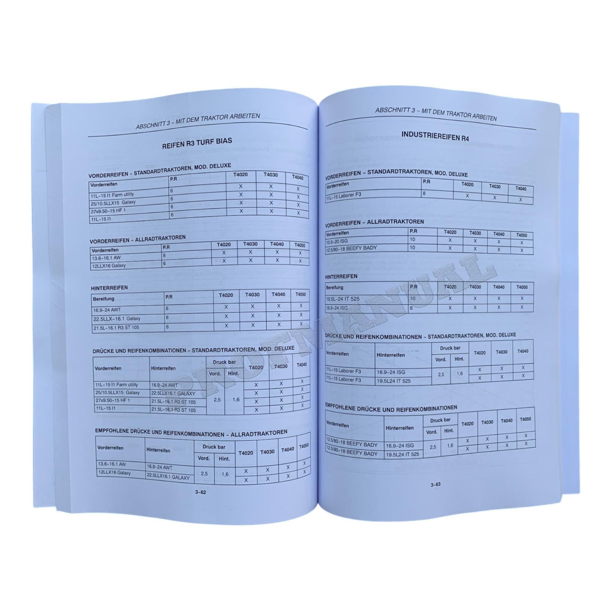 New Holland T4020 T4030 T4040 T4050 DELUXE SUPERSTEE traktor betriebsanleitung