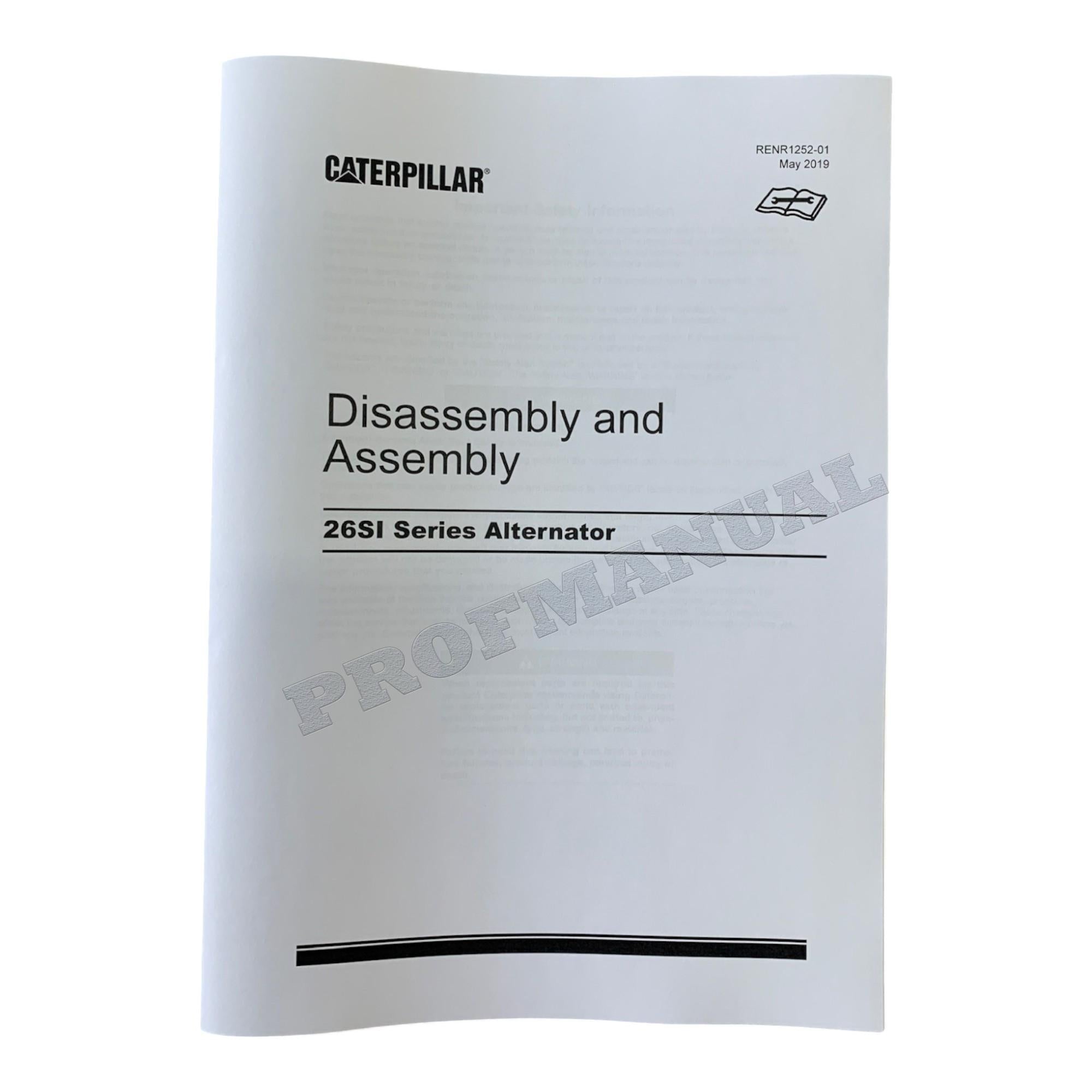 Manual de desmontaje y montaje del alternador Caterpillar serie CAT 26SI