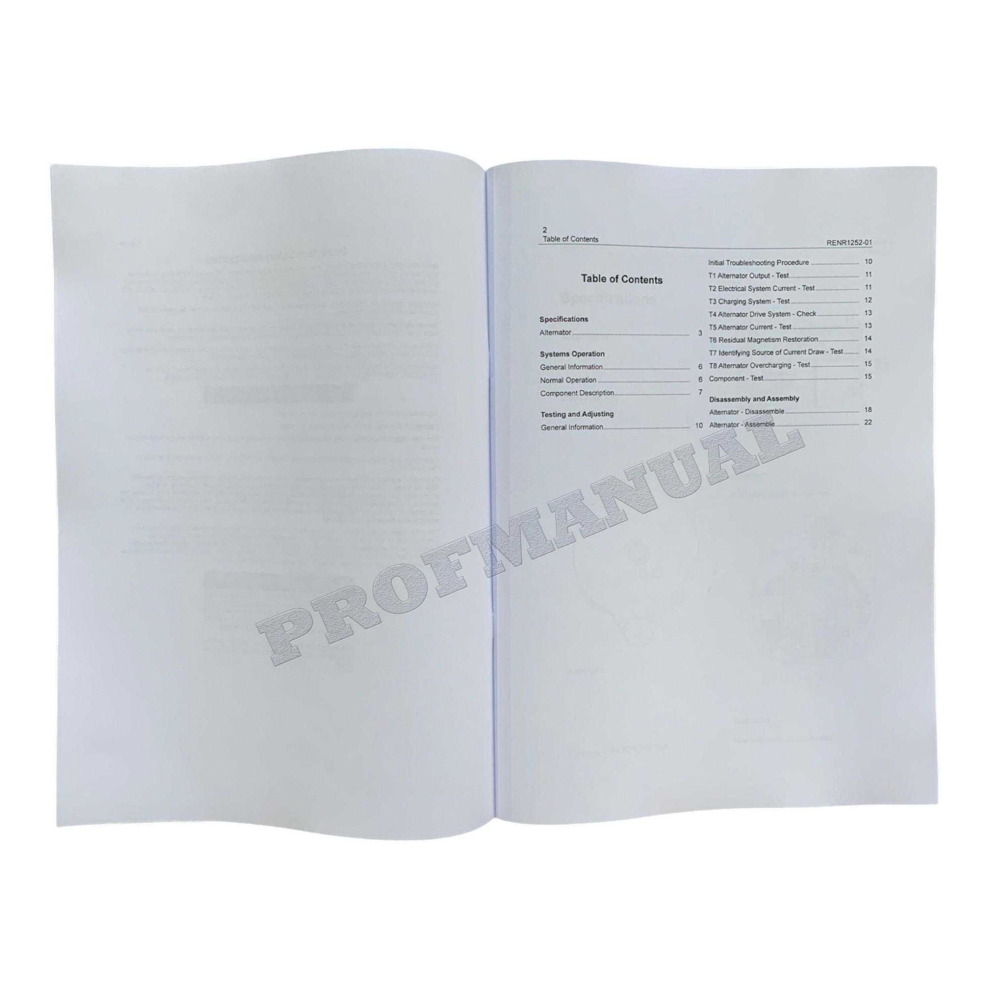 Manual de desmontaje y montaje del alternador Caterpillar serie CAT 26SI