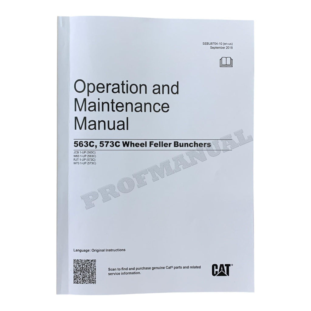 Manual de mantenimiento del operador de la taladora apiladora de ruedas Caterpillar 563C y 573C