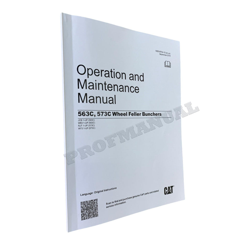Manual de mantenimiento del operador de la taladora apiladora de ruedas Caterpillar 563C y 573C