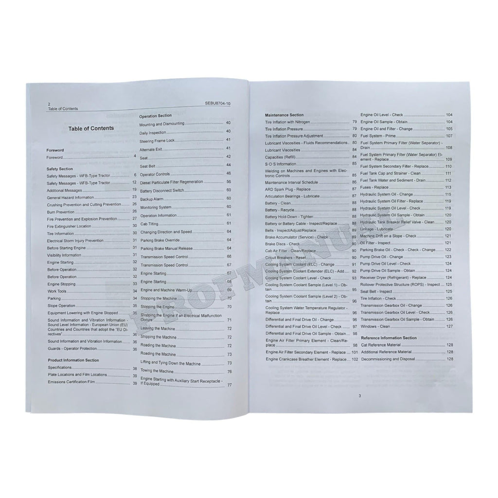 Manual de mantenimiento del operador de la taladora apiladora de ruedas Caterpillar 563C y 573C