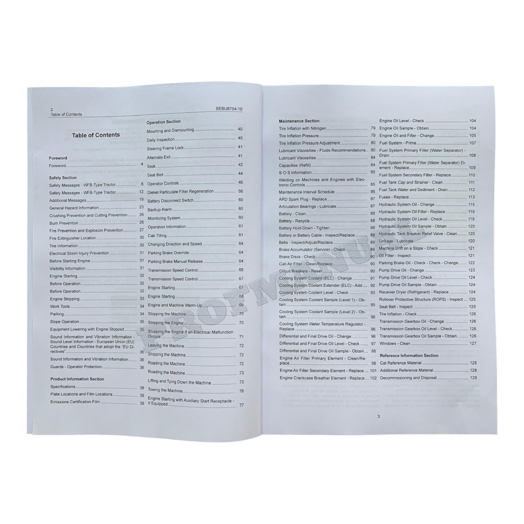 Manual de mantenimiento del operador de la taladora apiladora de ruedas Caterpillar 563C y 573C