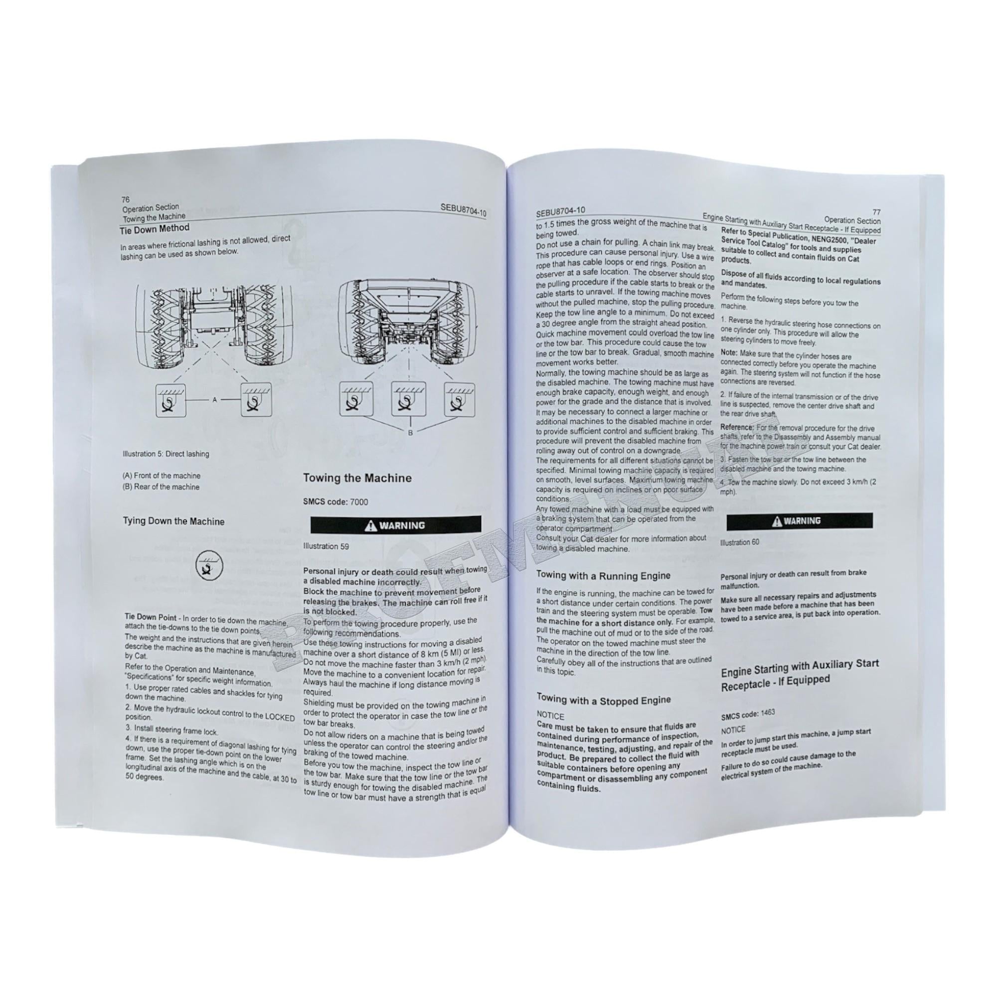 Manual de mantenimiento del operador de la taladora apiladora de ruedas Caterpillar 563C y 573C