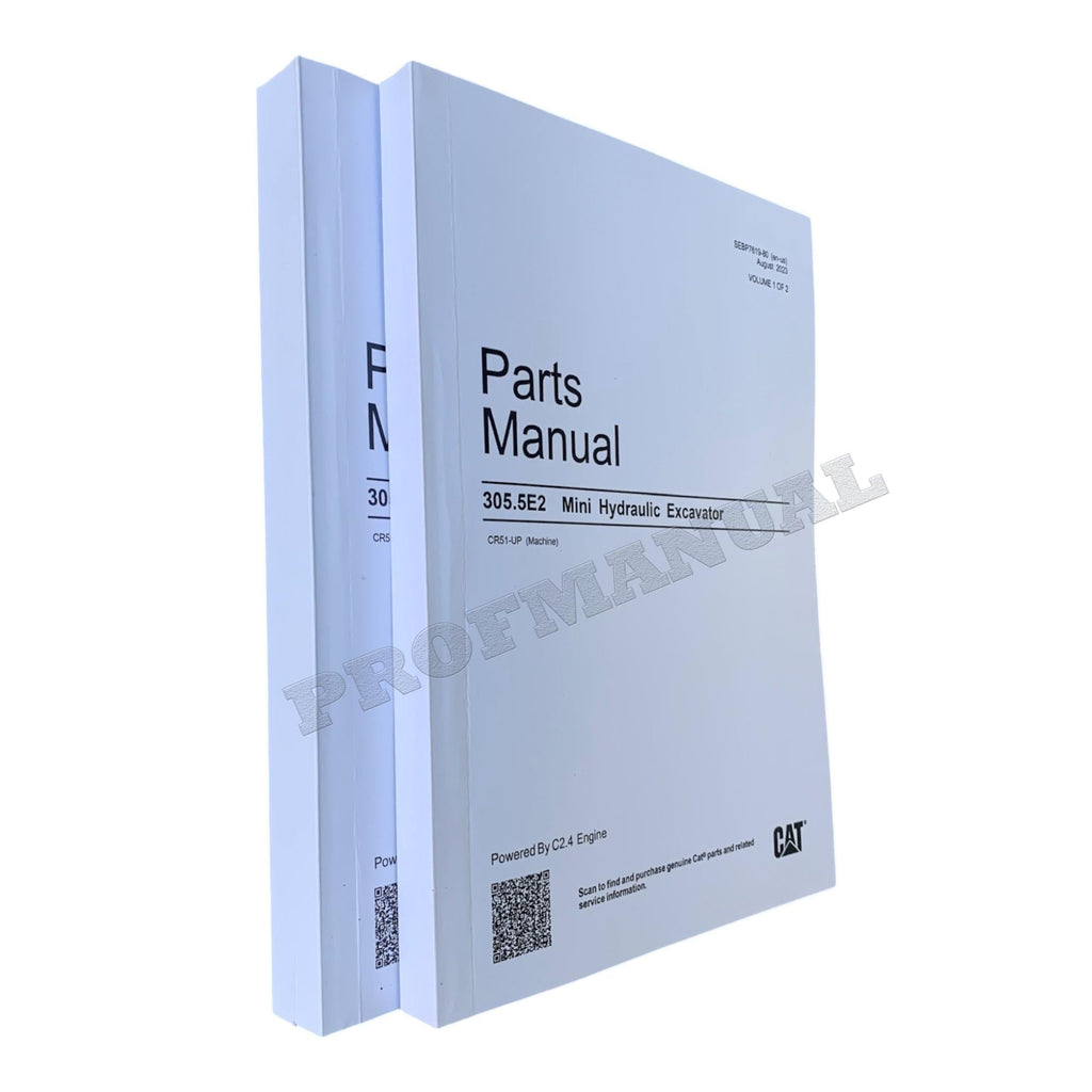 Caterpillar Cat 305.5E2 Mini Hydraulic Excavator Parts Catalog Manual CR51-Up