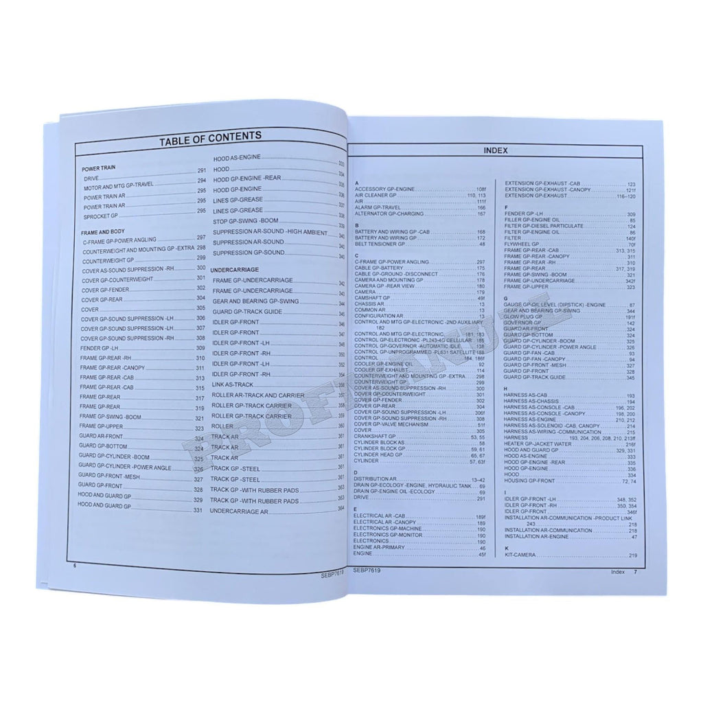 Caterpillar Cat 305.5E2 Mini Hydraulic Excavator Parts Catalog Manual CR51-Up