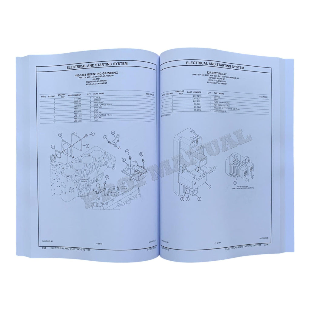 Caterpillar Cat 305.5E2 Mini Hydraulic Excavator Parts Catalog Manual CR51-Up