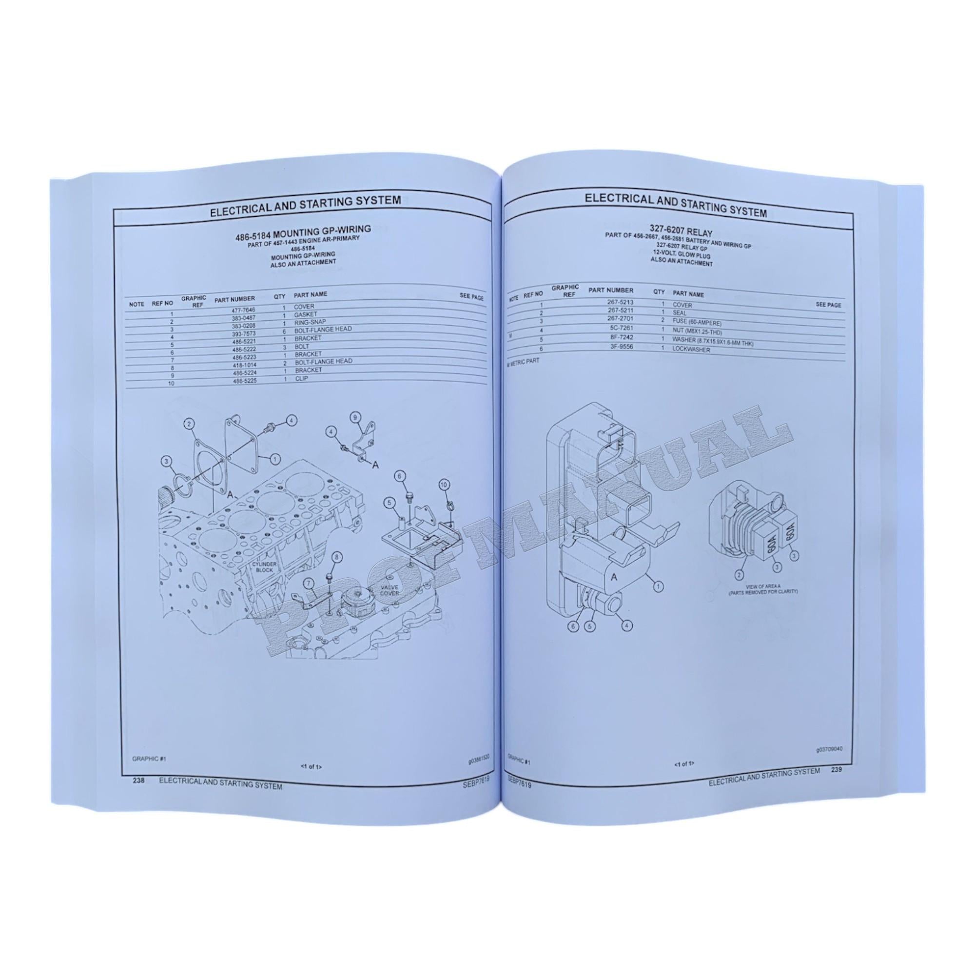 Caterpillar Cat 305.5E2 Mini Hydraulic Excavator Parts Catalog Manual CR51-Up