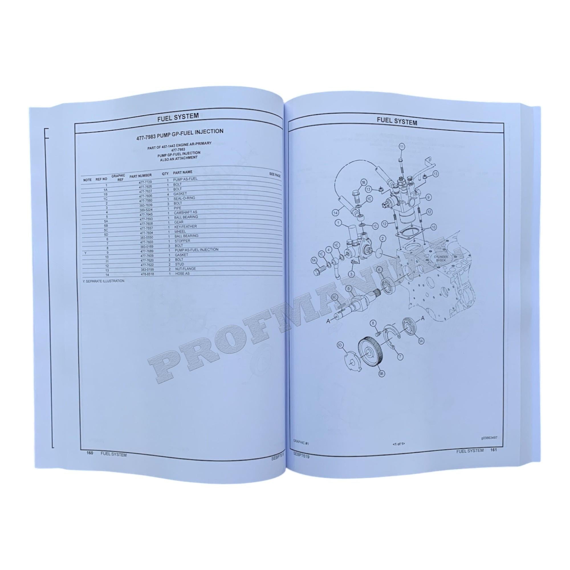 Caterpillar Cat 305.5E2 Mini Hydraulic Excavator Parts Catalog Manual CR51-Up