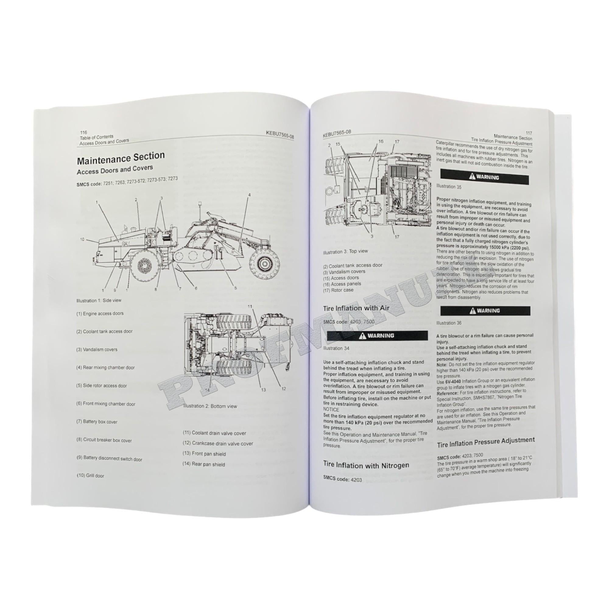 Caterpillar Cat RM 300 Soil Stabilizer Operators Maintenance Manual