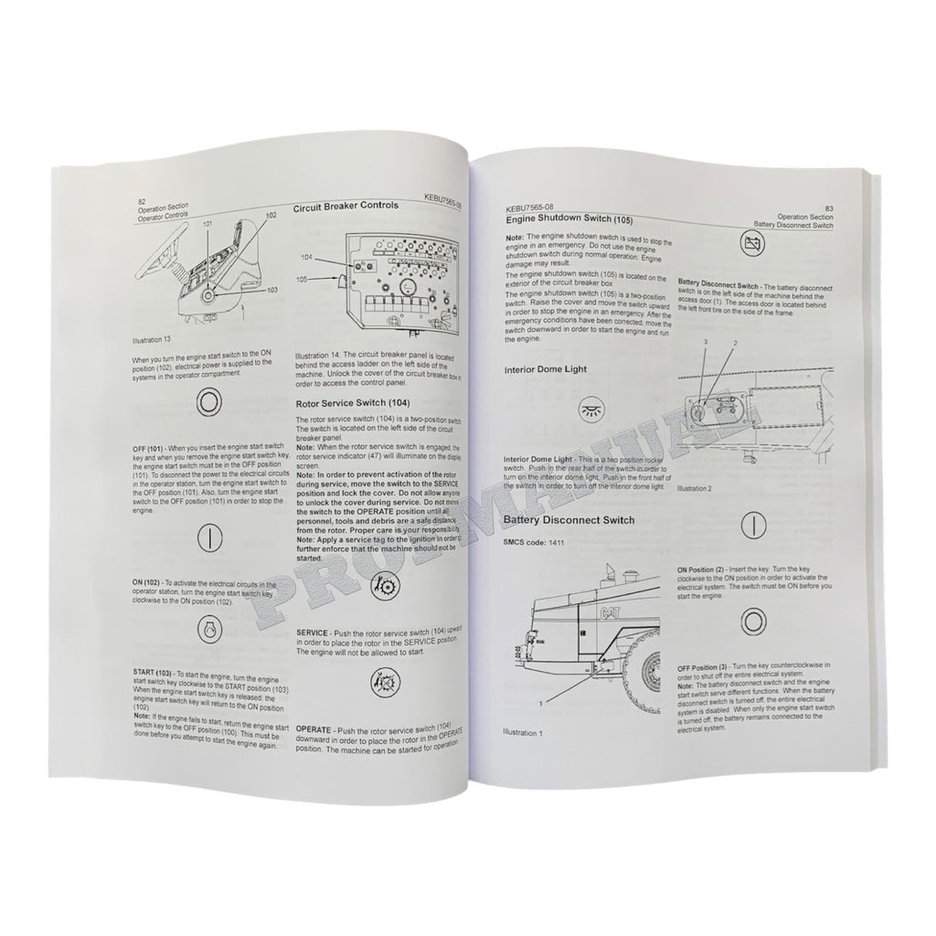 Caterpillar Cat RM 300 Soil Stabilizer Operators Maintenance Manual