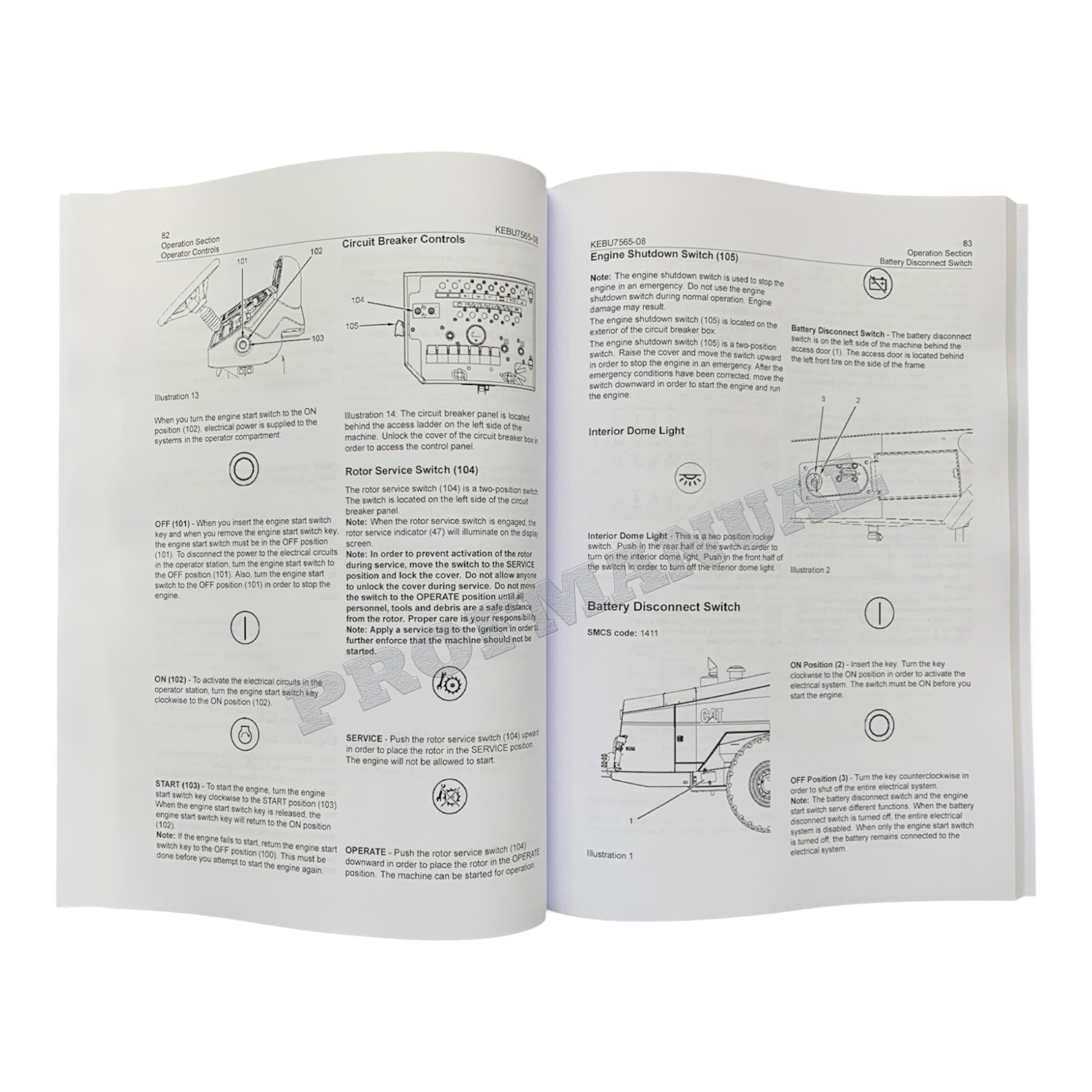 Caterpillar Cat RM 300 Soil Stabilizer Operators Maintenance Manual