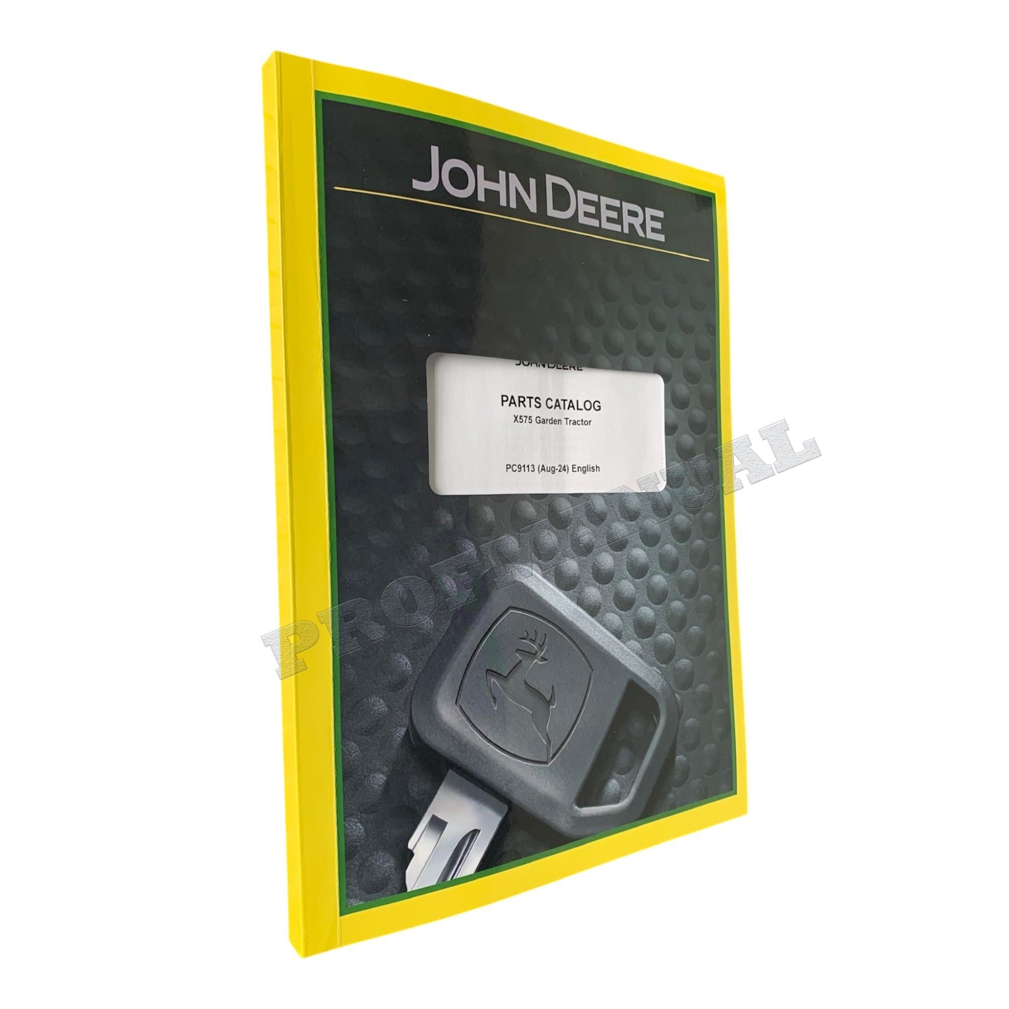 MANUAL DEL CATÁLOGO DE PIEZAS DEL TRACTOR JOHN DEERE X575
