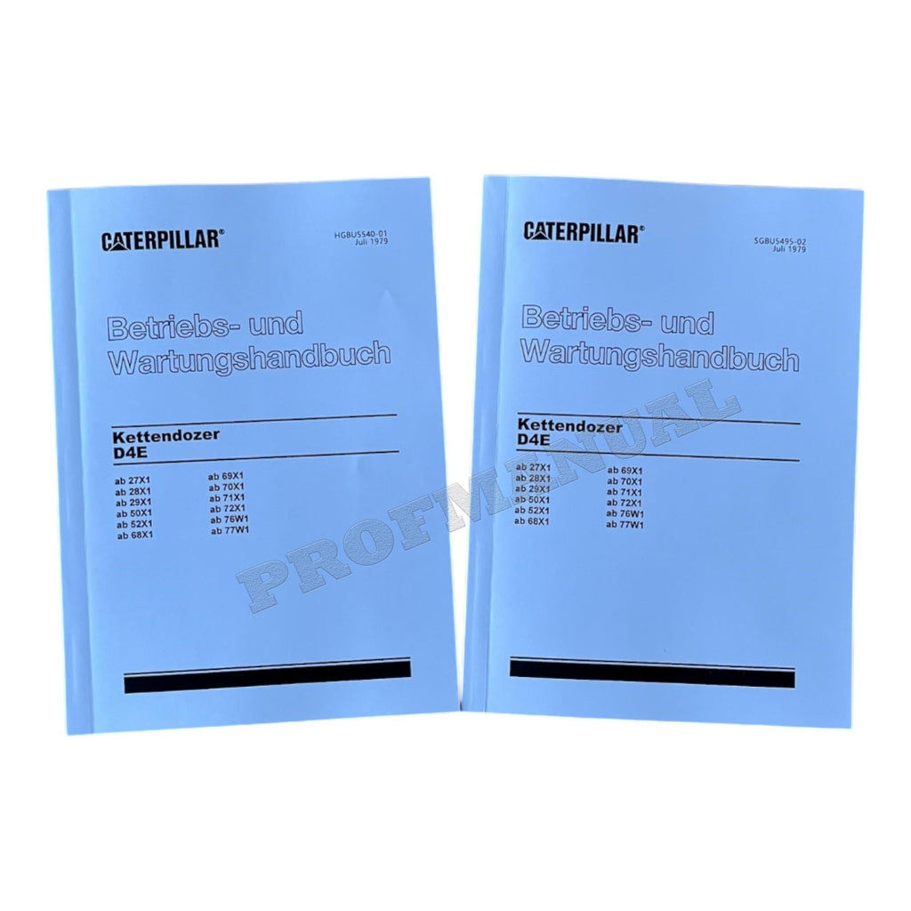 Caterpillar D4E Bulldozer Betriebsanleitung Wartungshandbuch