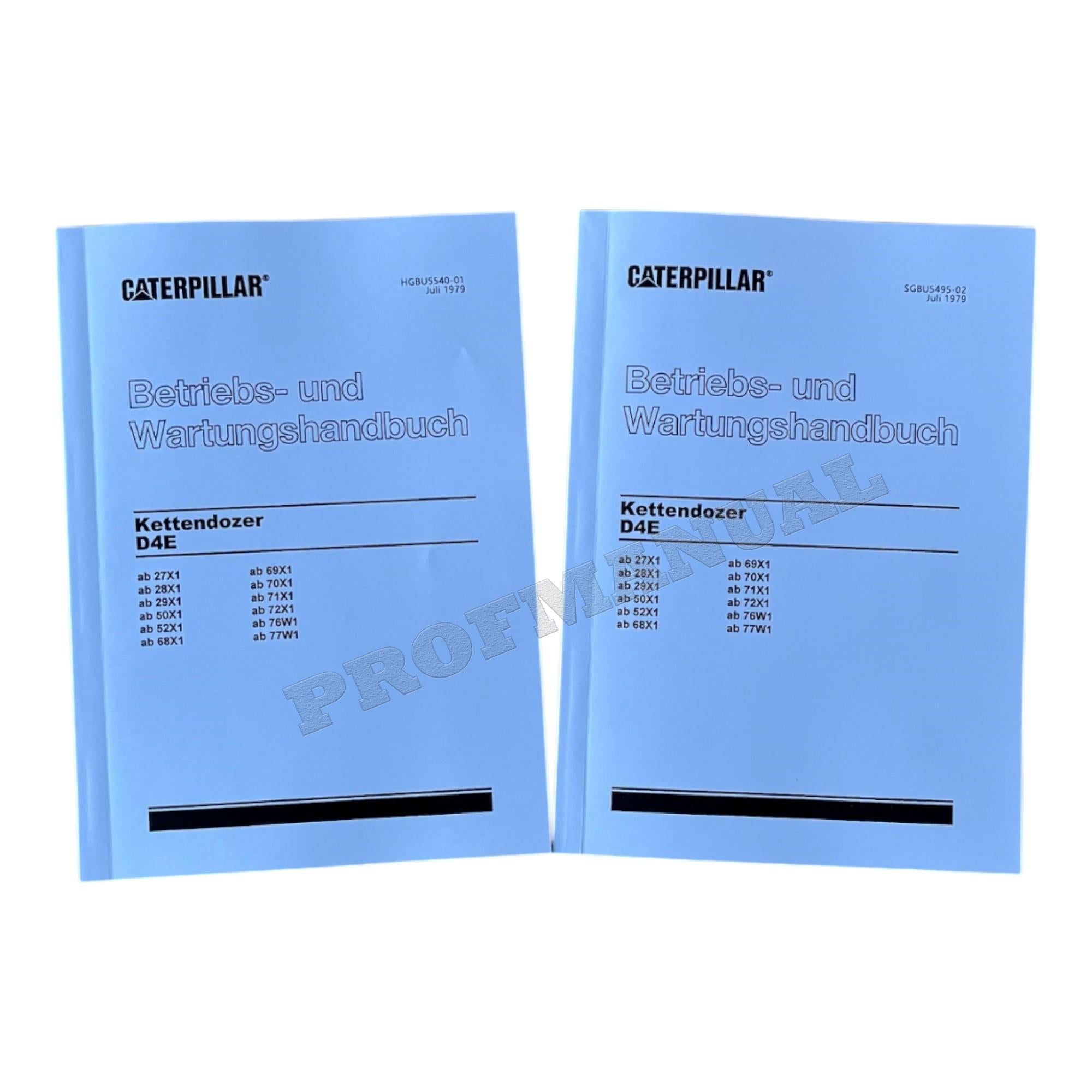 Caterpillar D4E Bulldozer Betriebsanleitung Wartungshandbuch