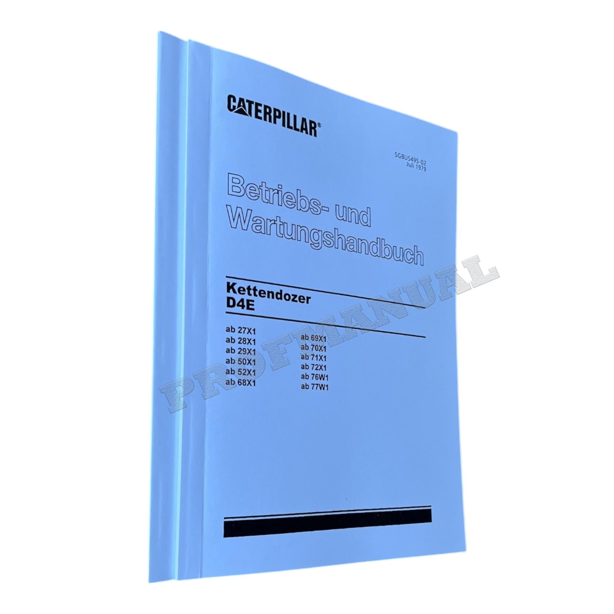 Caterpillar D4E Bulldozer Betriebsanleitung Wartungshandbuch