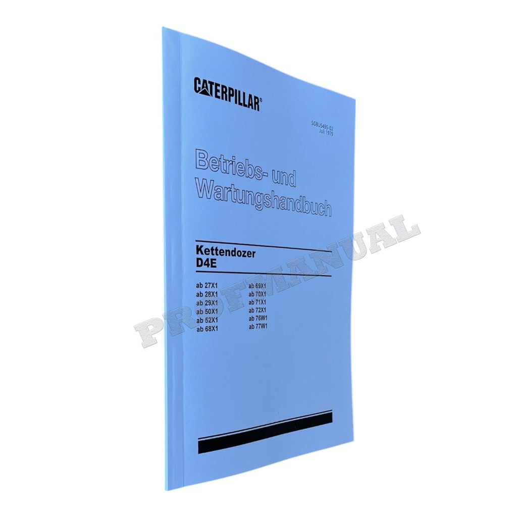 Caterpillar D4E Bulldozer Betriebsanleitung Wartungshandbuch