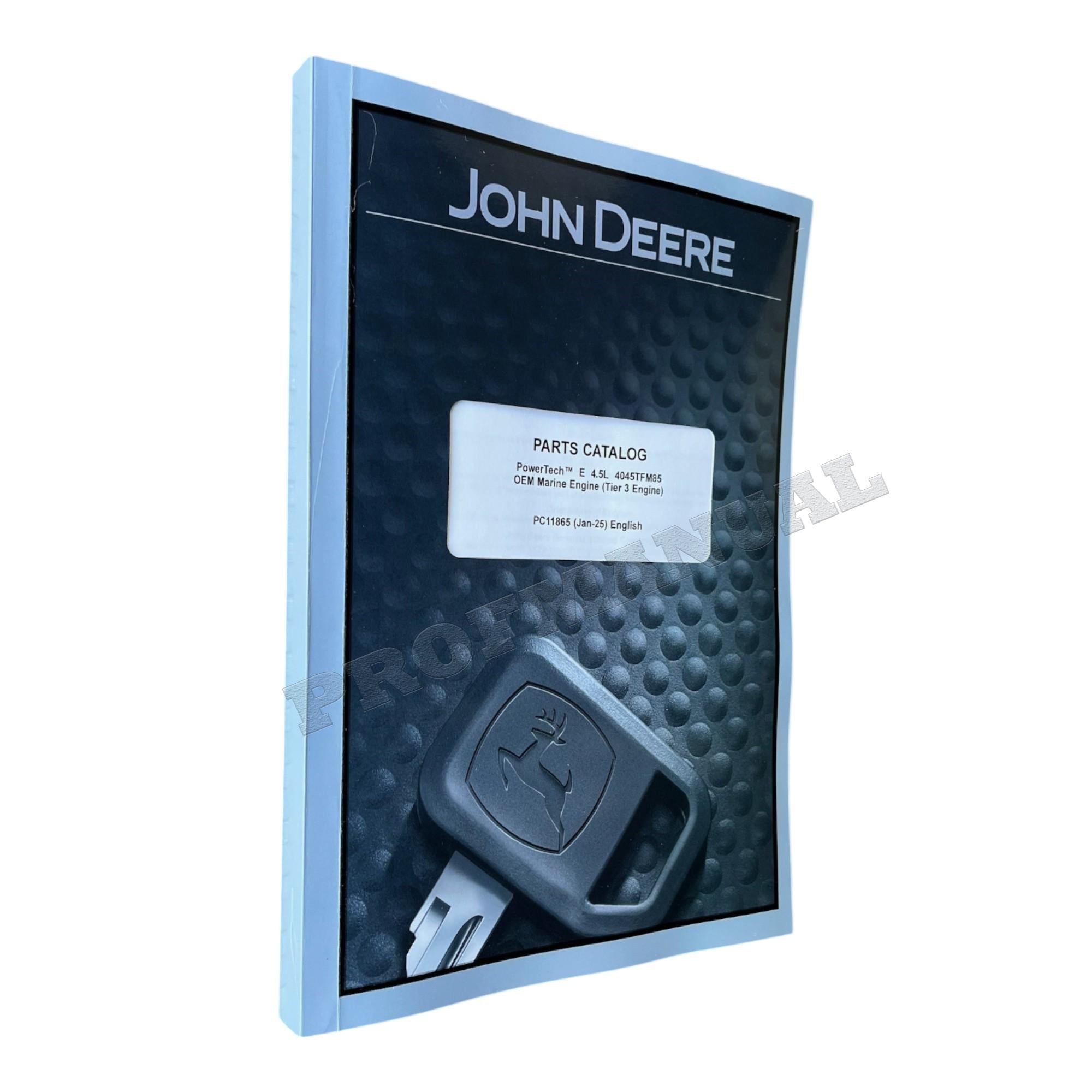 John Deere PowerTech 4.5L 4045TFM85 Marine Engine Parts Catalog Manual