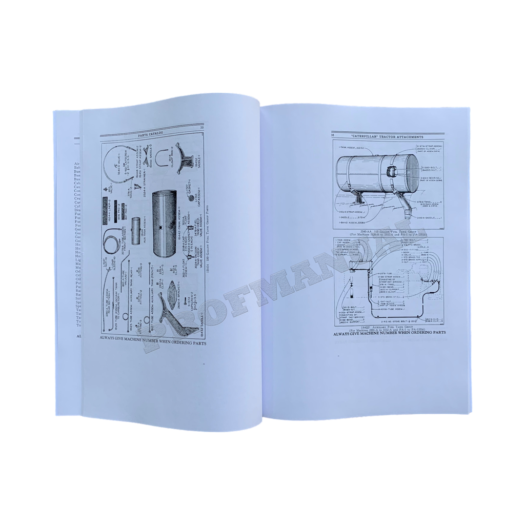 Manual del catálogo de piezas de la máquina Caterpillar Cat Tractor Attachment Sixty Sixty Five