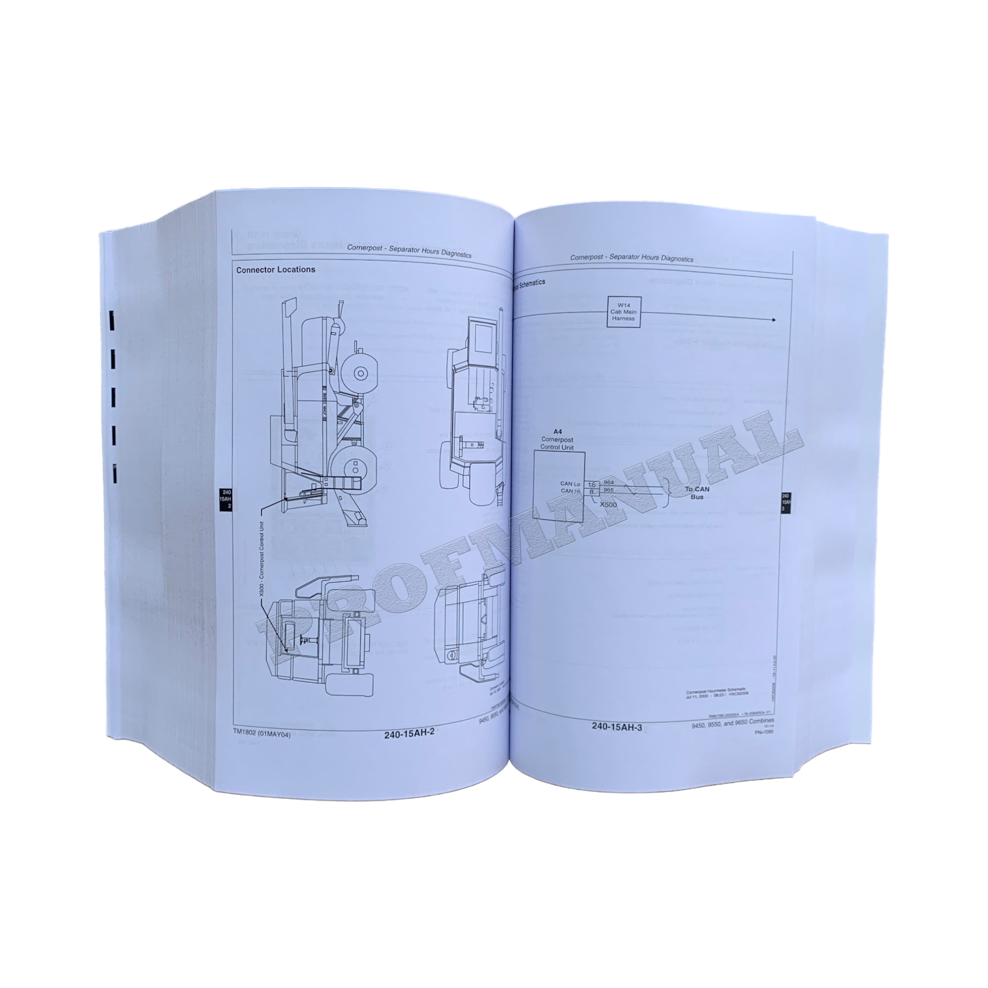 MANUAL DE PRUEBA DE DIAGNÓSTICO DE LA COSECHADORA JOHN DEERE 9450 9550 9650 TM1802 ¡+BONIFICACIÓN!