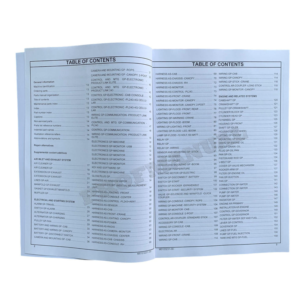 Caterpillar Cat 304 CR Mini Hydraulic Excavator Parts Catalog Manual