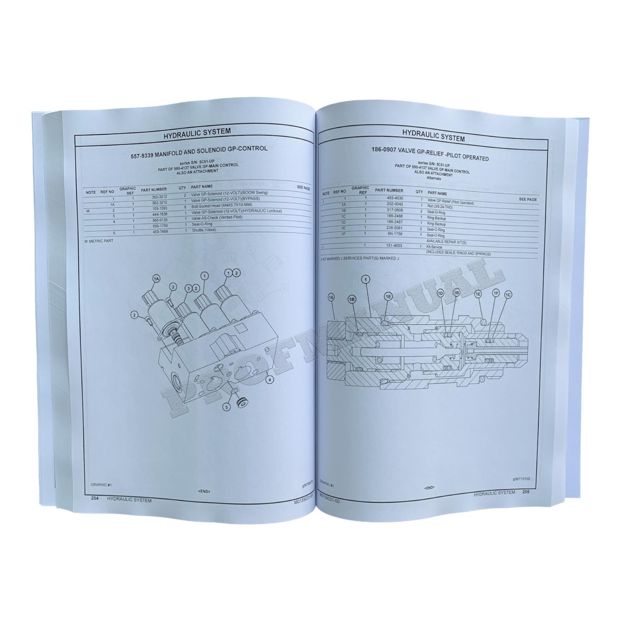 Caterpillar Cat 305 CR Mini Hydraulic Excavator Parts Catalog Manual M0159031
