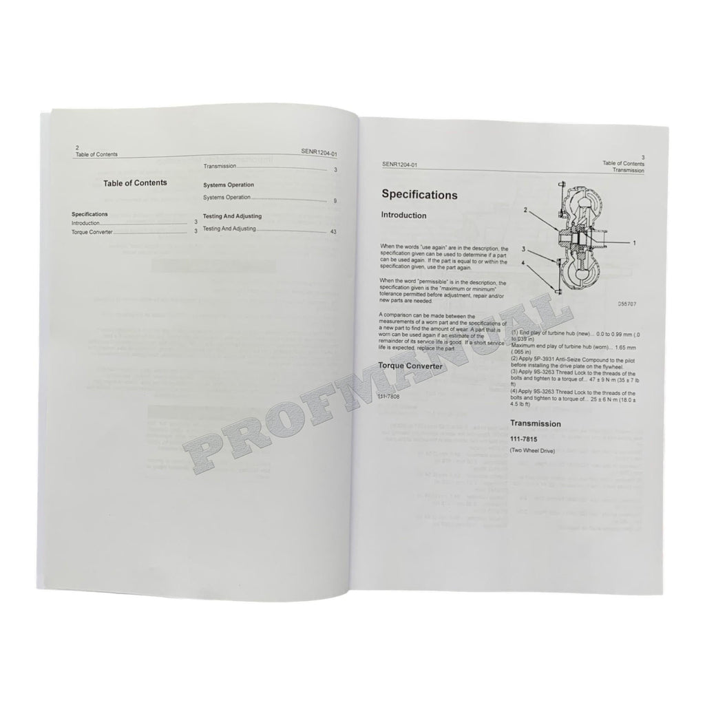 Caterpillar 416C 426C 428C 436C Backhoe Loader Power Train Service Manual 5books