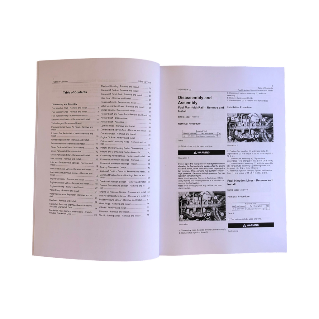 Caterpillar C3.3B Engine Disassembly Assembly Service Manual UENR3278-09