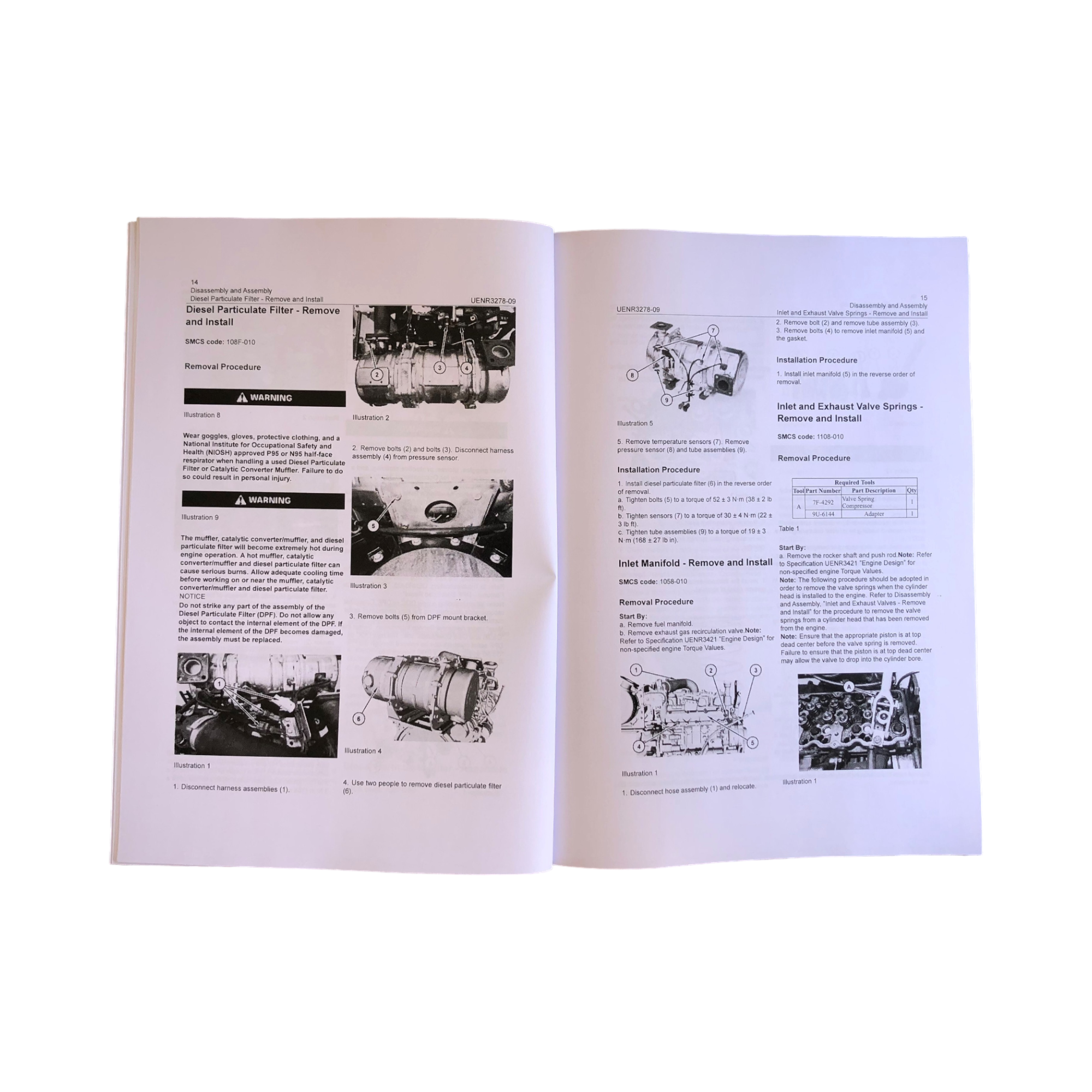 Caterpillar C3.3B Engine Disassembly Assembly Service Manual UENR3278-09